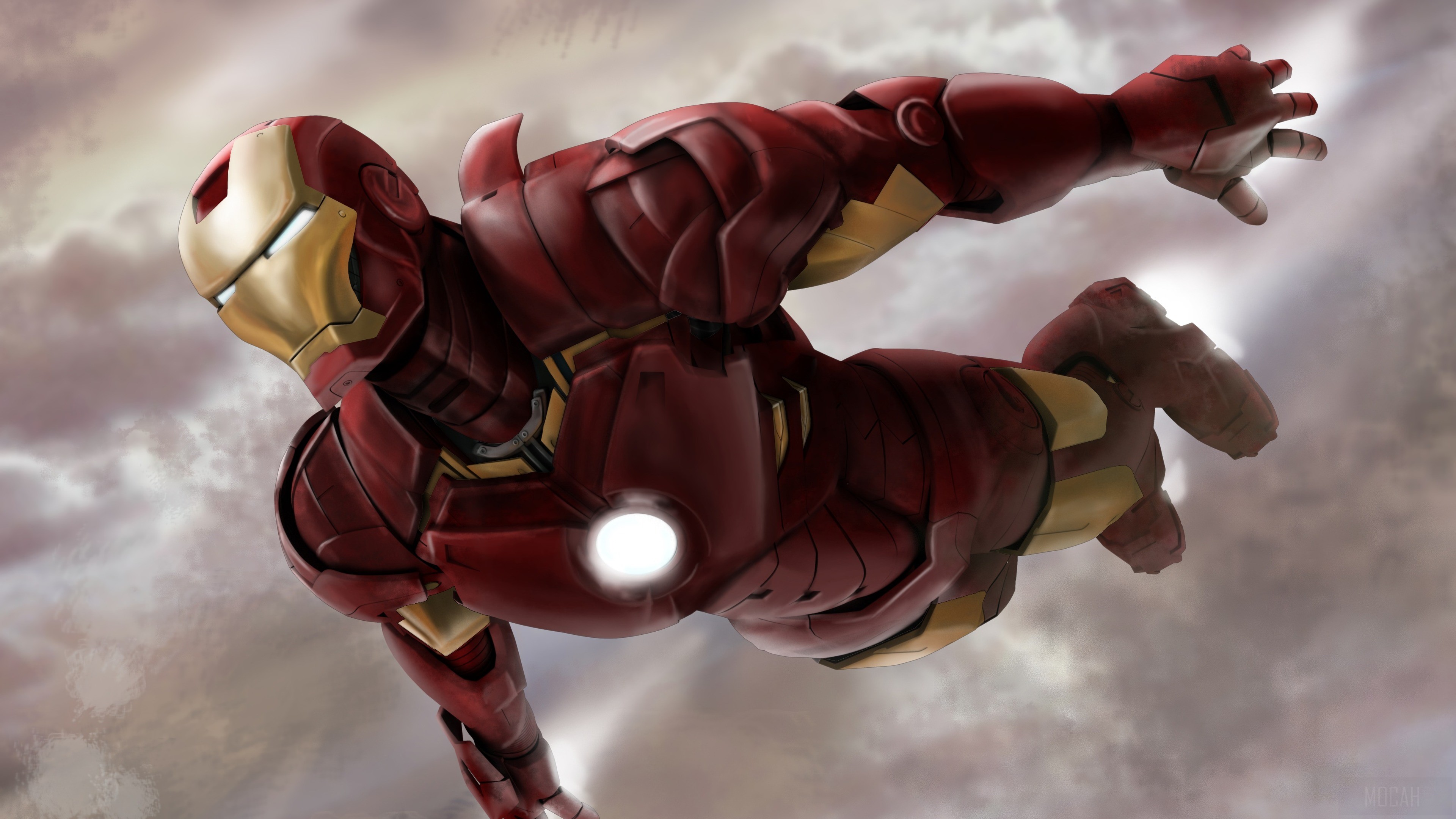 Iron Man flying in the sky 4K HD Wallpaper