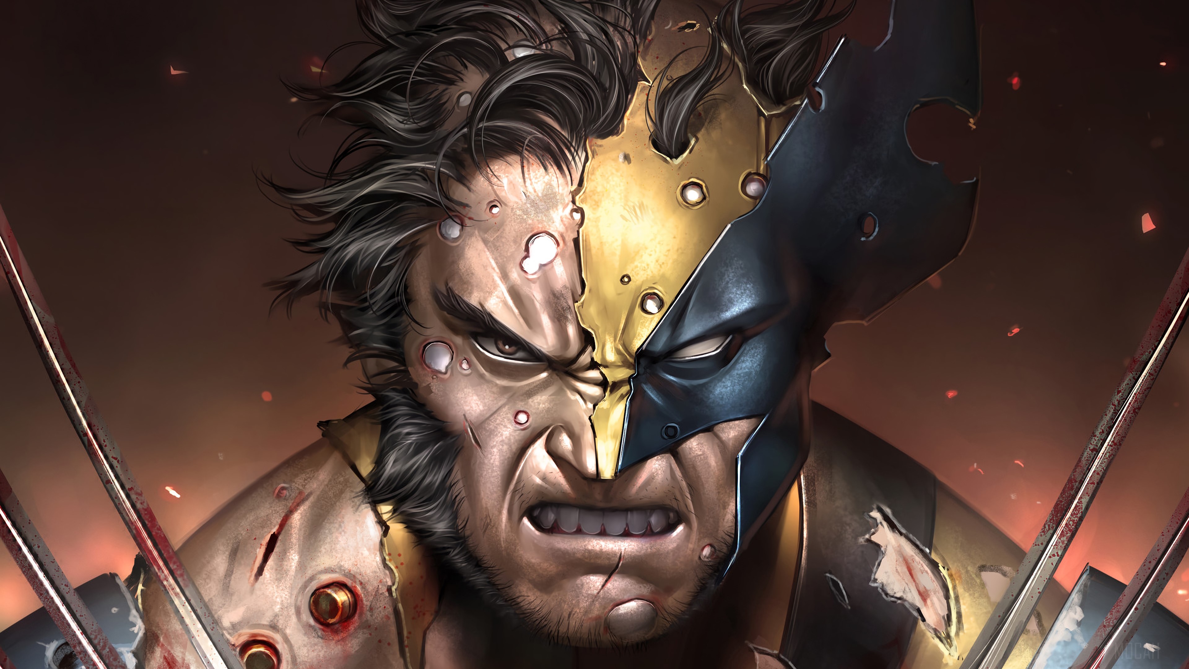 Wolverine from Marvel Comics Sketch Art 4K HD Wallpaper
