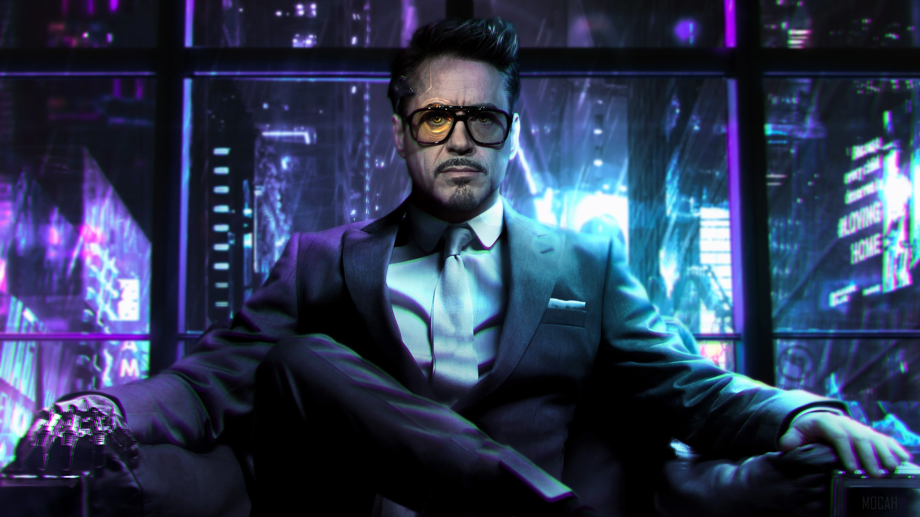 Tony Stark from Cyberpunk 2077 4K HD Wallpaper