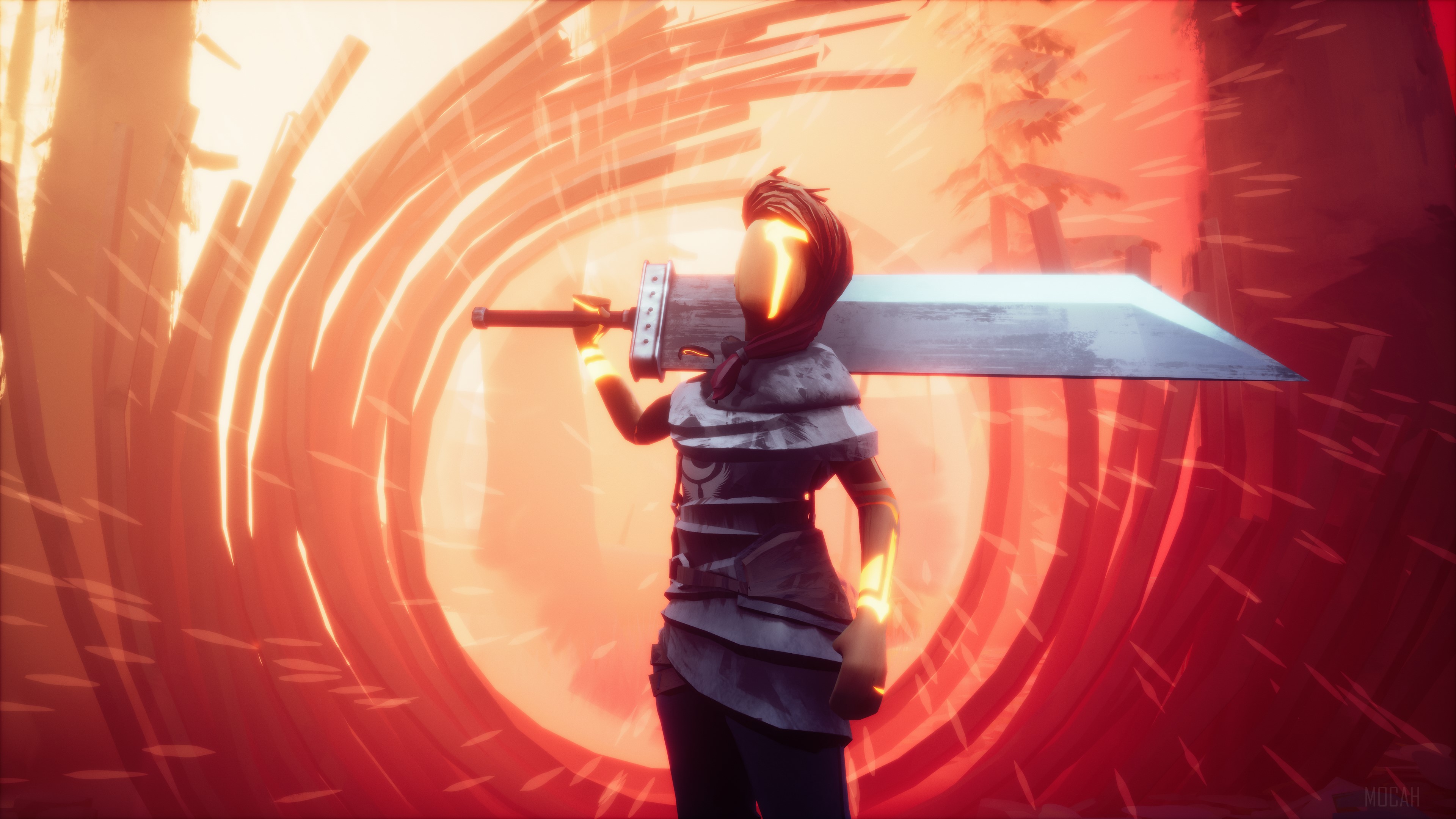 Character with large sword in Dreamscaper 4K HD Wallpaper