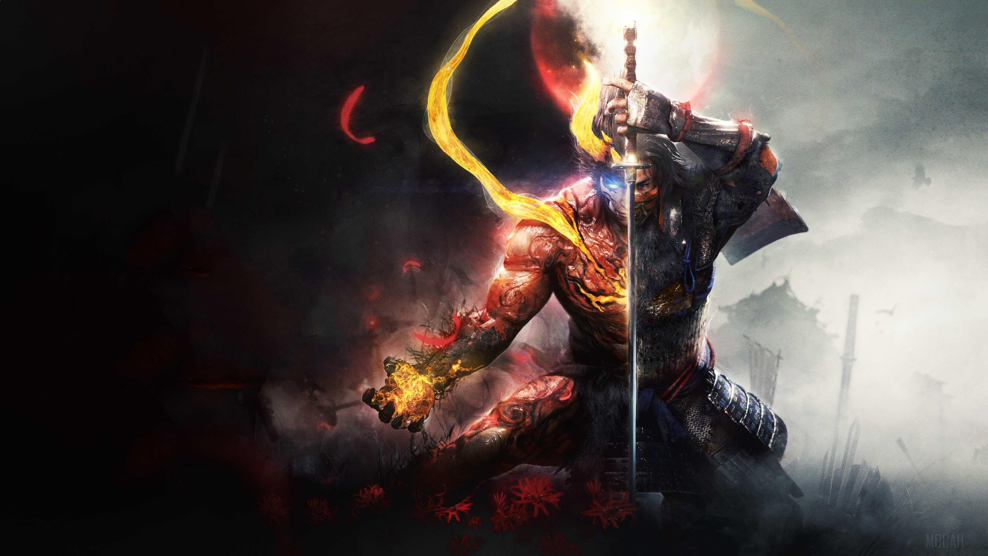 Nioh 2 Key Art HD Wallpaper