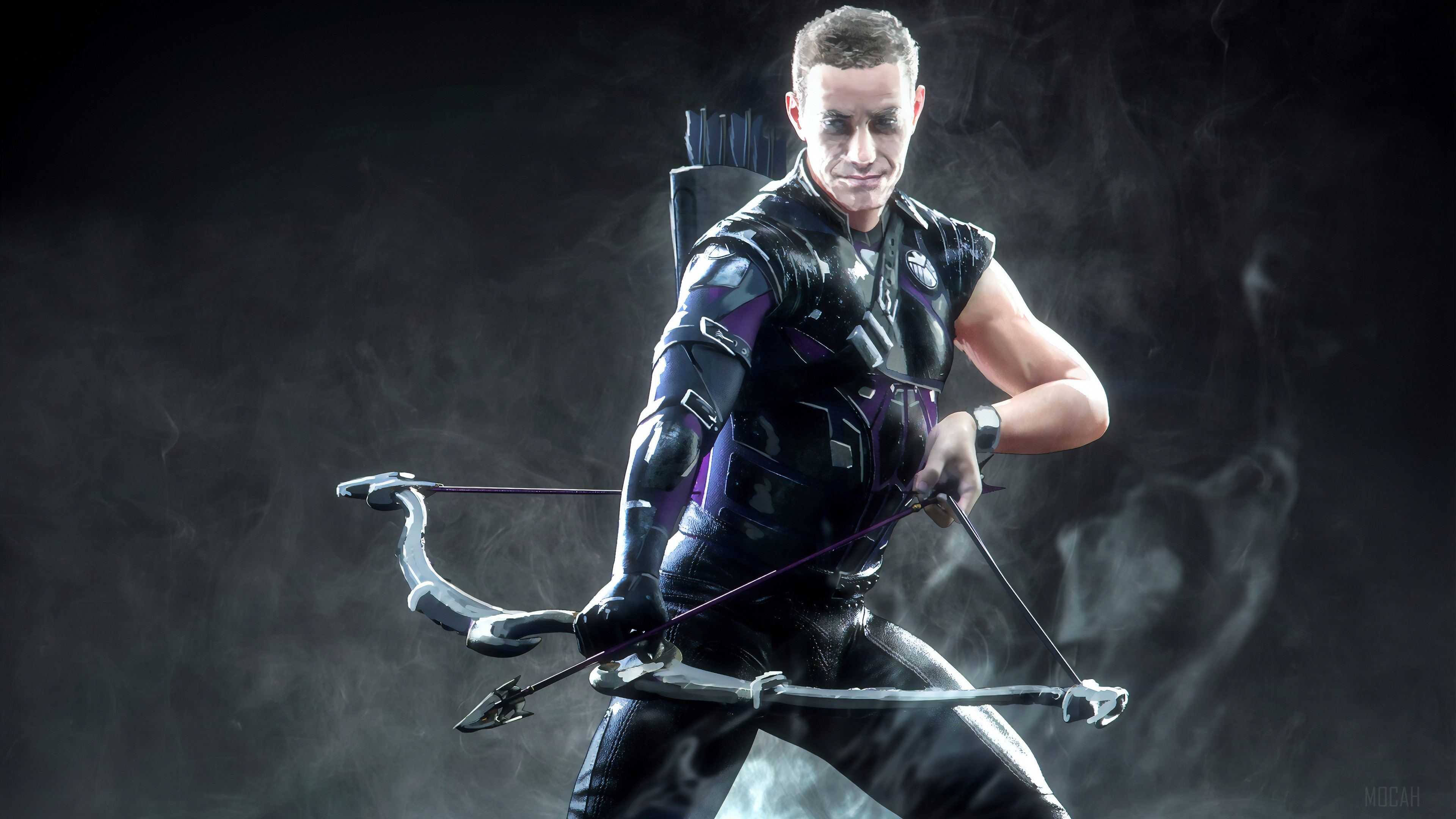 Hawkeye from Marvel Superhero art 4K HD Wallpaper