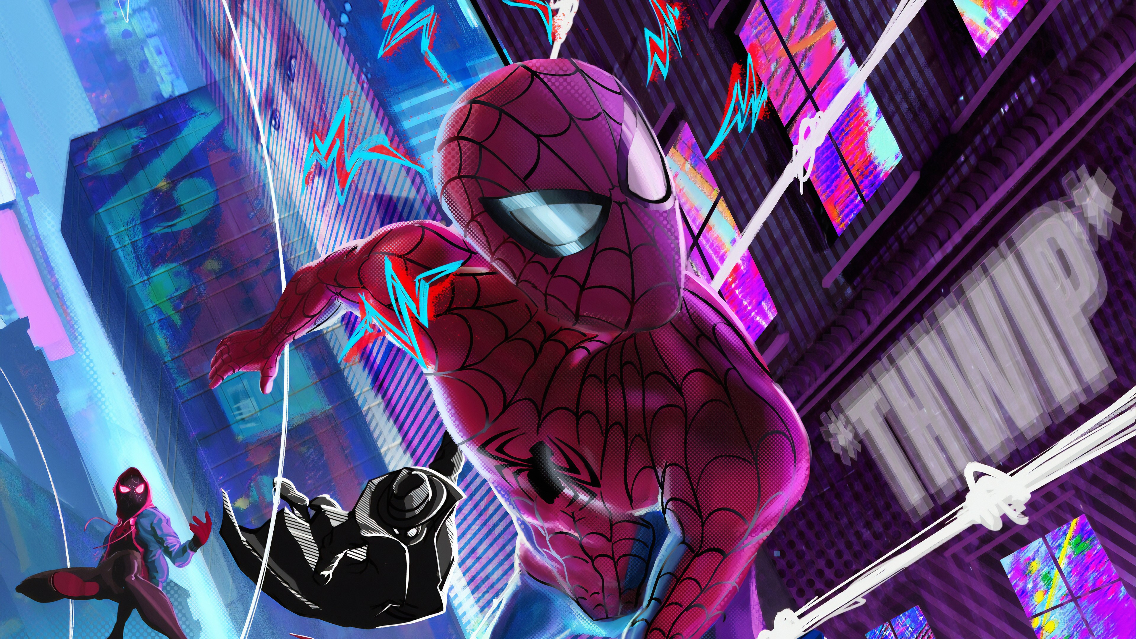 Spider-Man from Spider-Verse Gang 4K HD Wallpaper