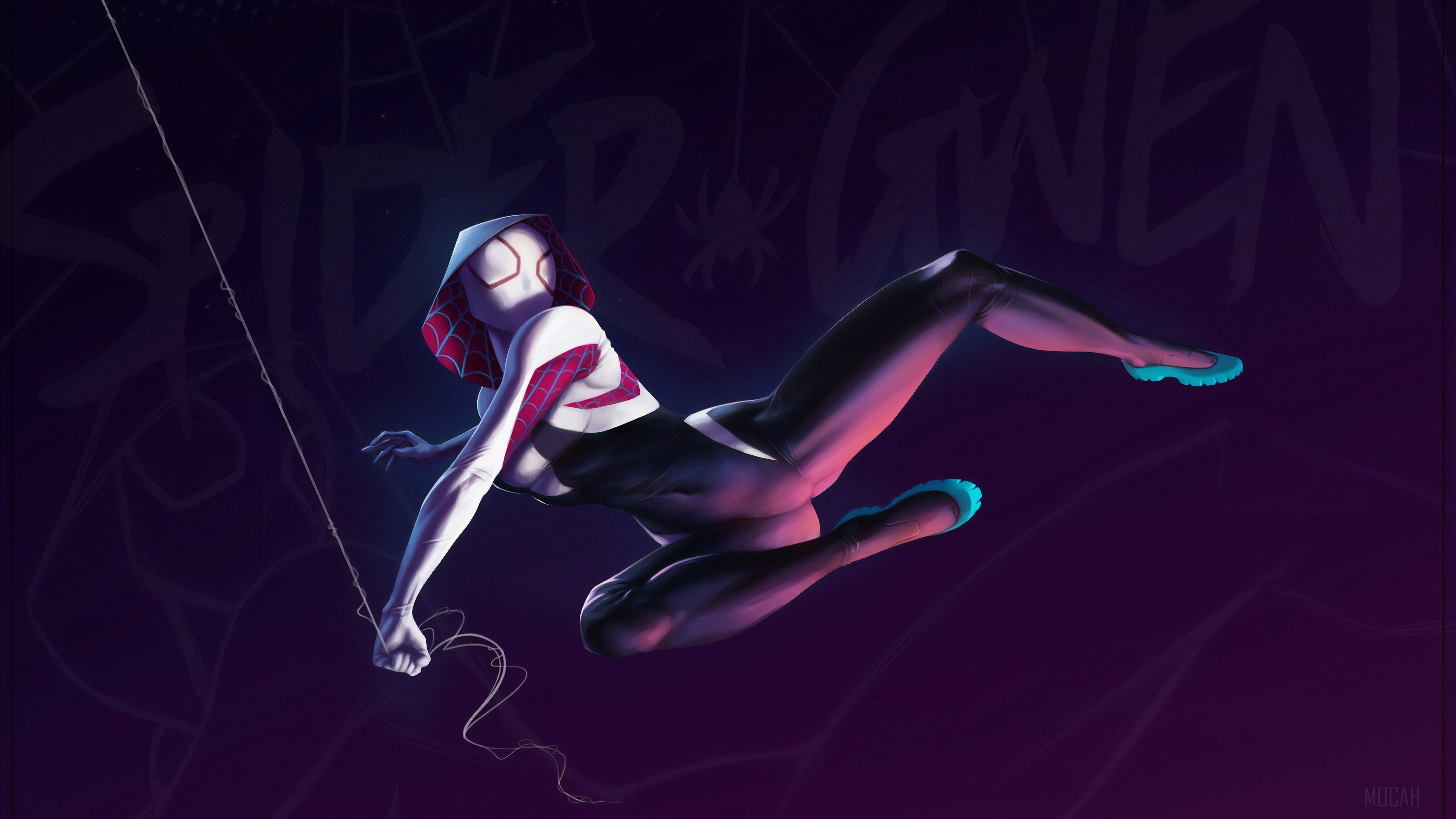 Spider-Gwen from Spider-Verse 4K HD Wallpaper