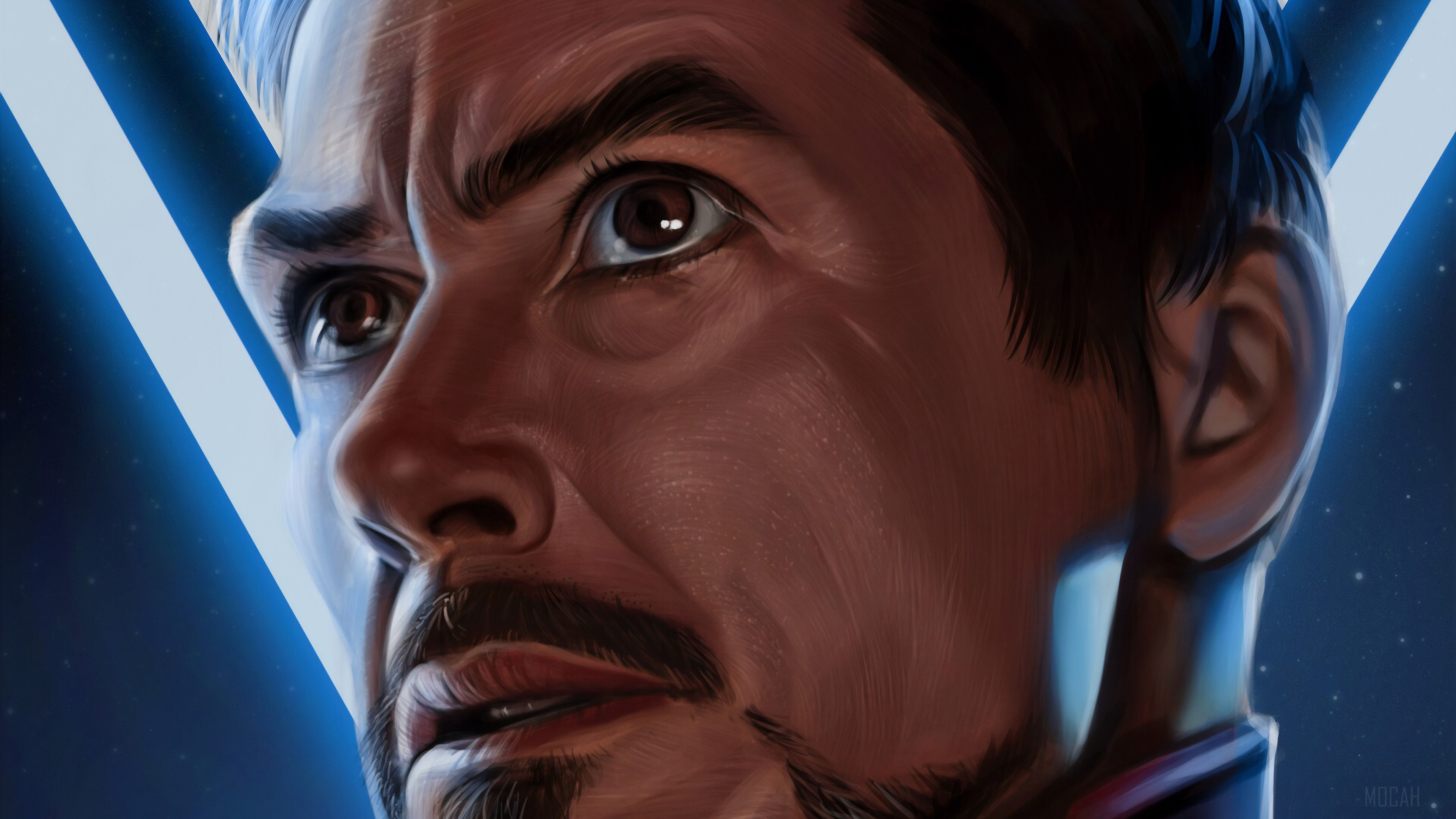 Iron Man Face Portrait HD Wallpaper