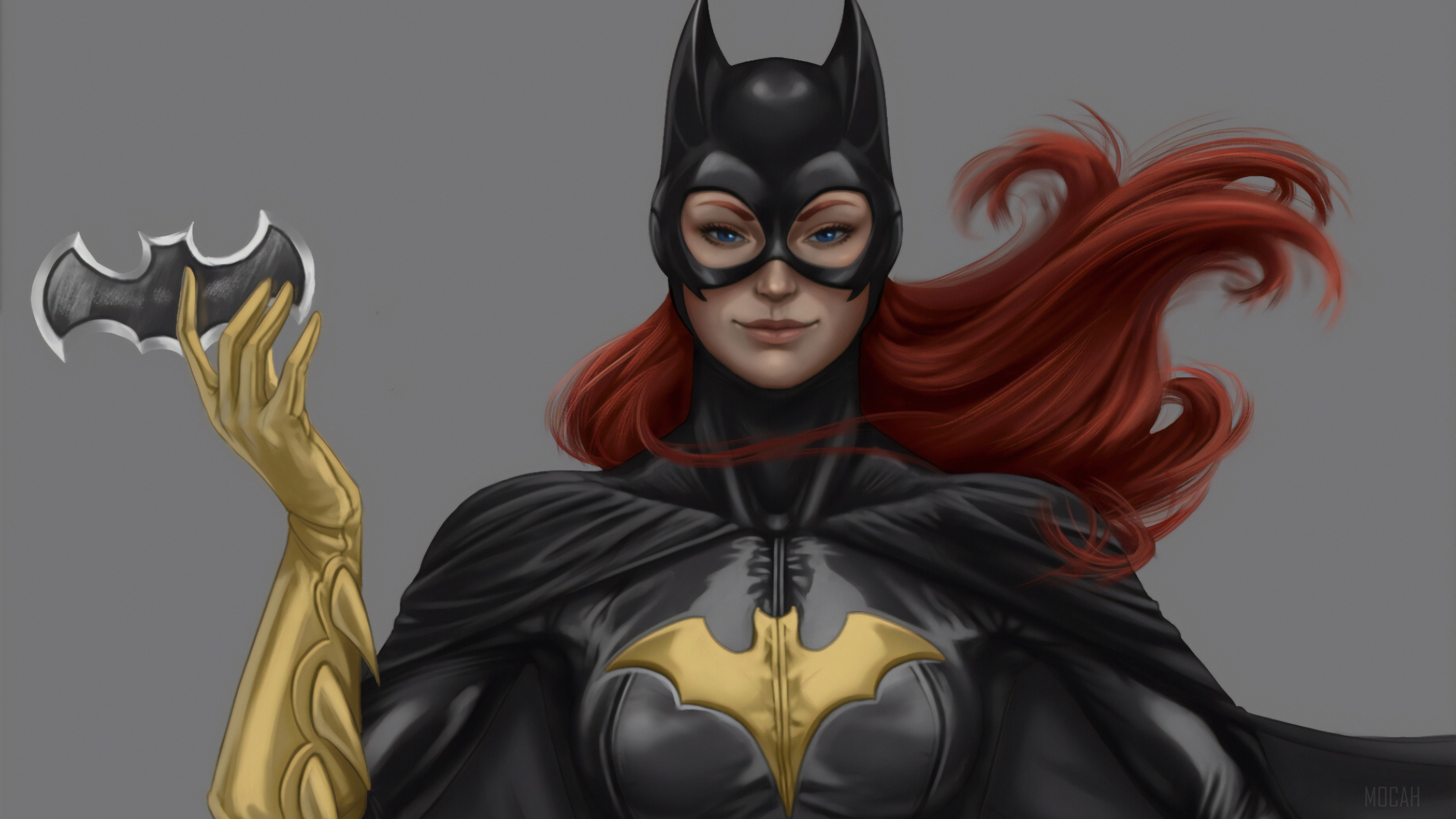 Batgirl holding a batarang, 4K artwork HD Wallpaper