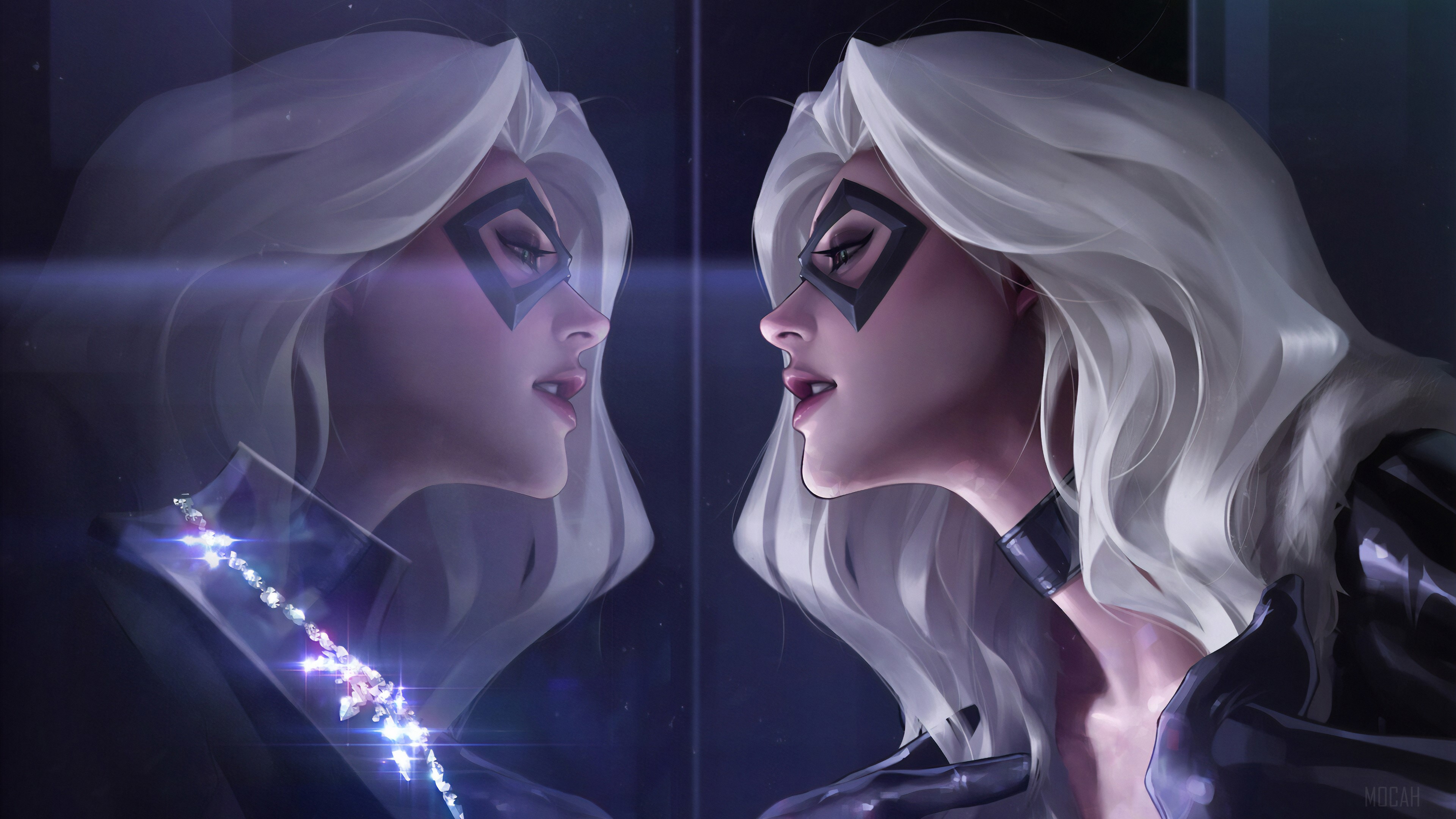 Black Cat Art HD Wallpaper