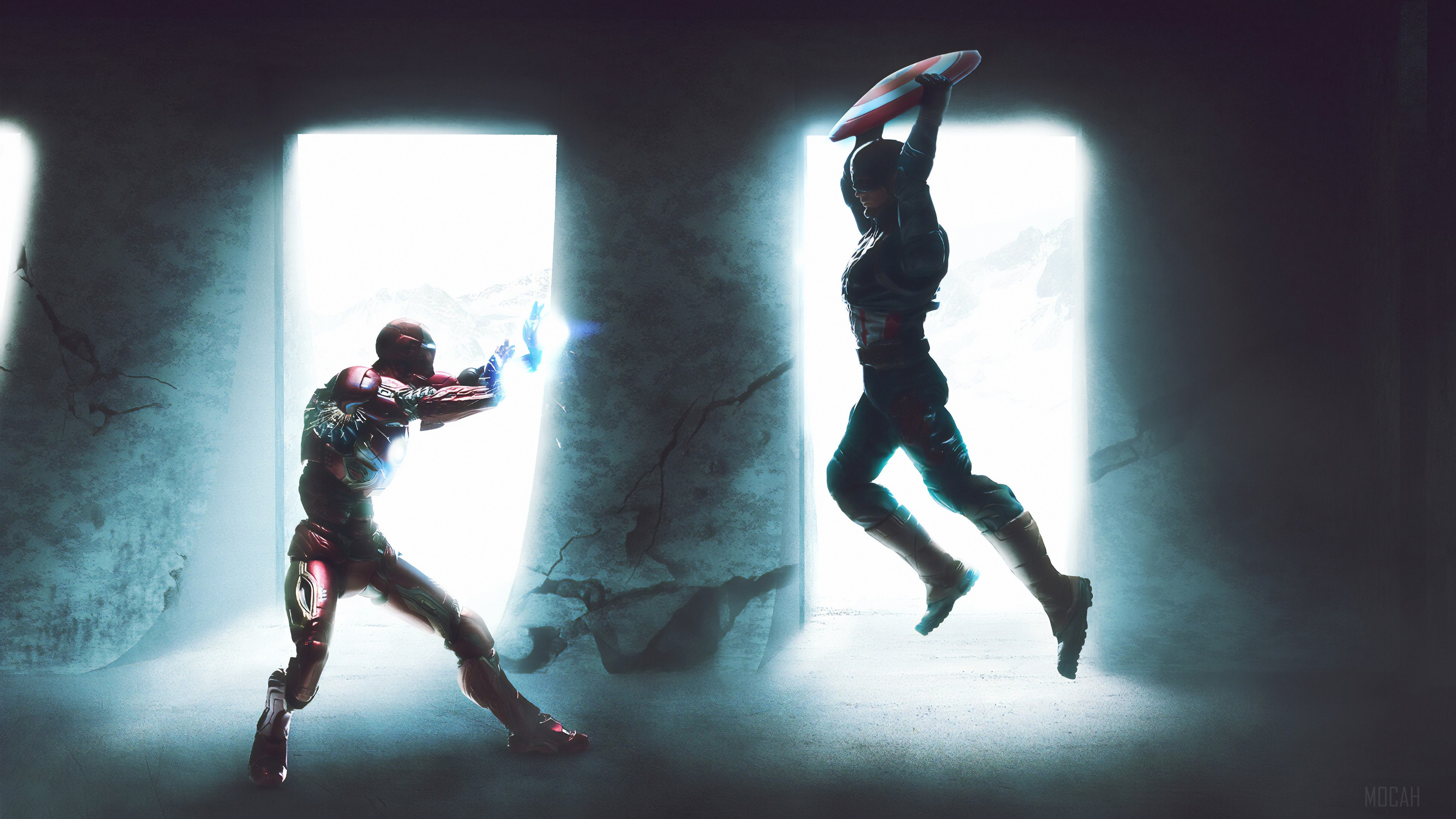 Captain America Vs Iron Man HD Wallpaper