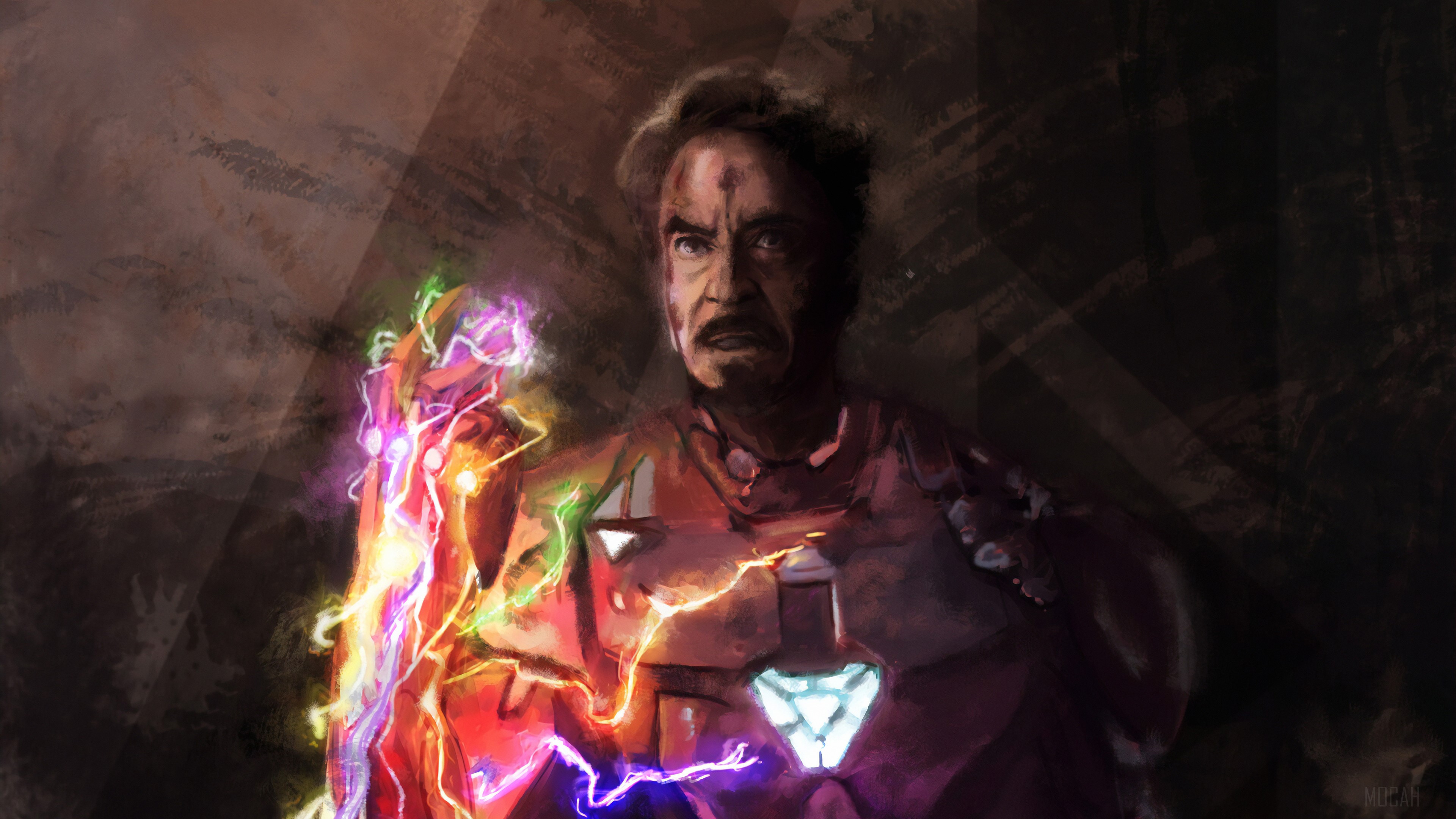 Iron Man with Infinity Stones 4K HD Wallpaper