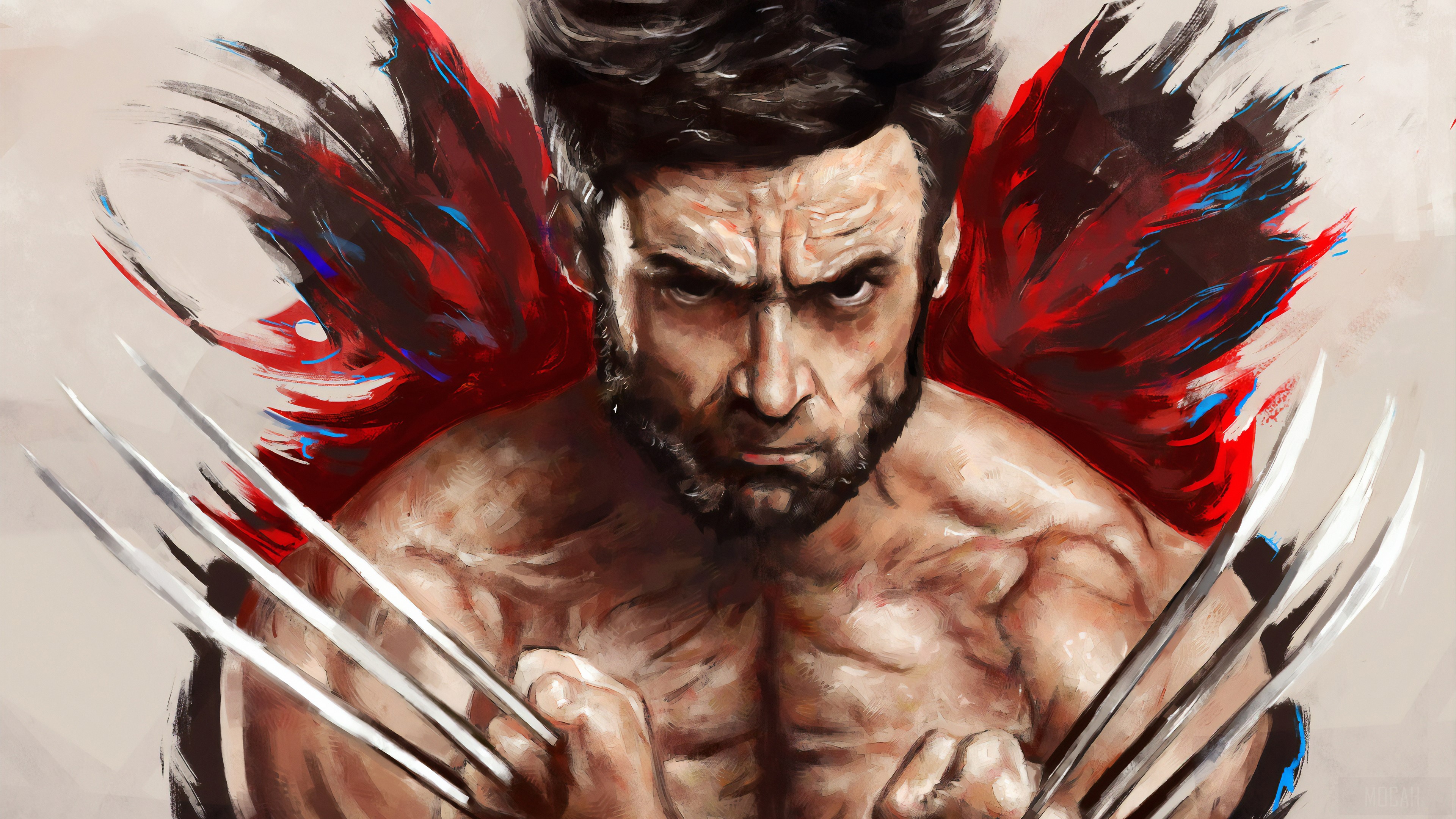 Wolverine from X-Men Paint Art 4K HD Wallpaper