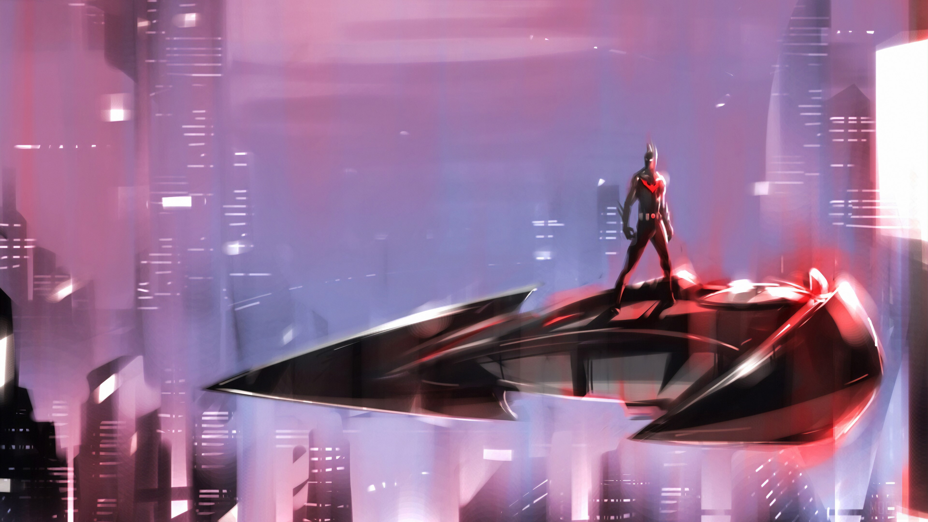 Batman Beyond On Batpod HD Wallpaper