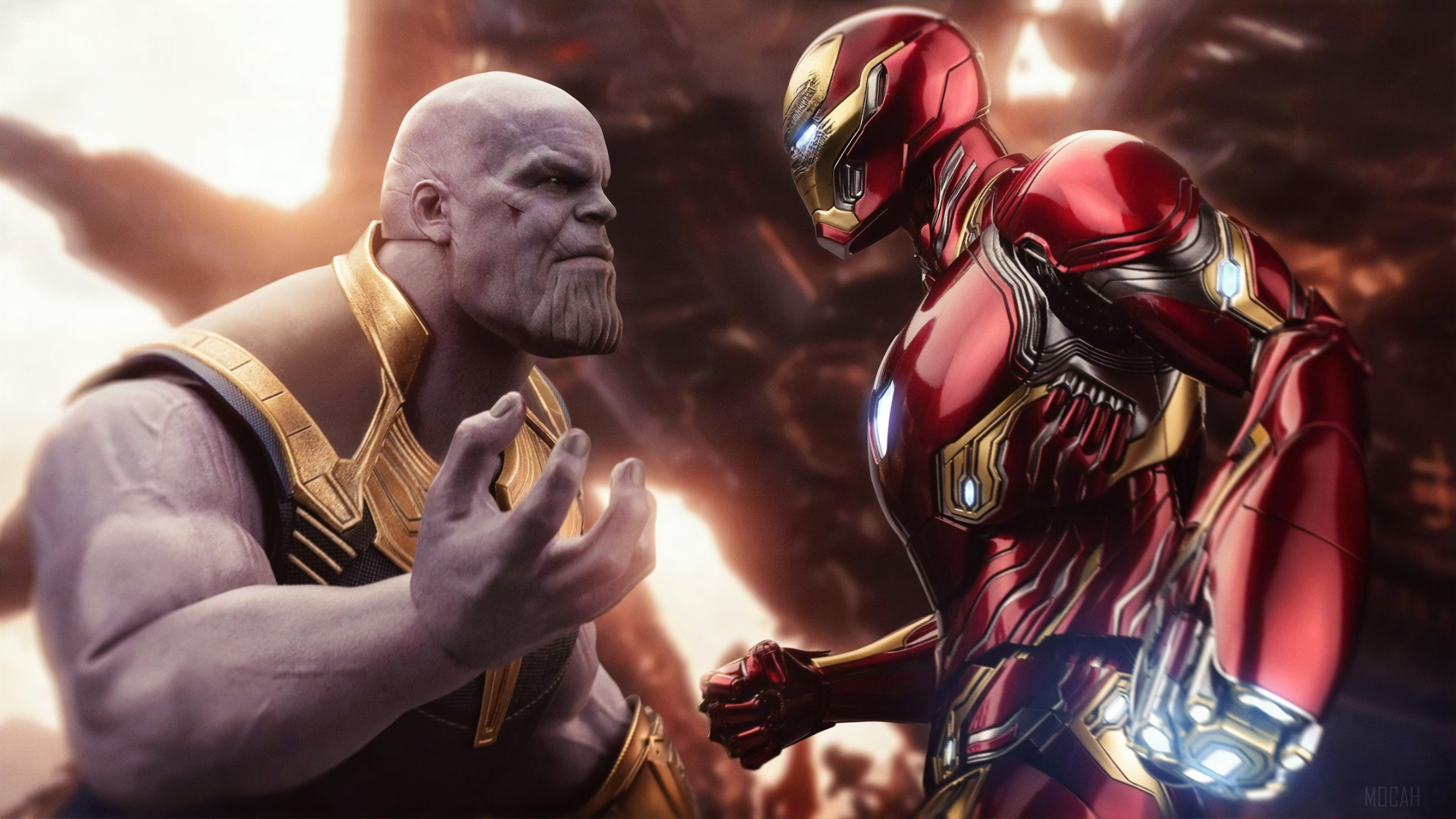 Iron Man and Thanos 4K HD Wallpaper