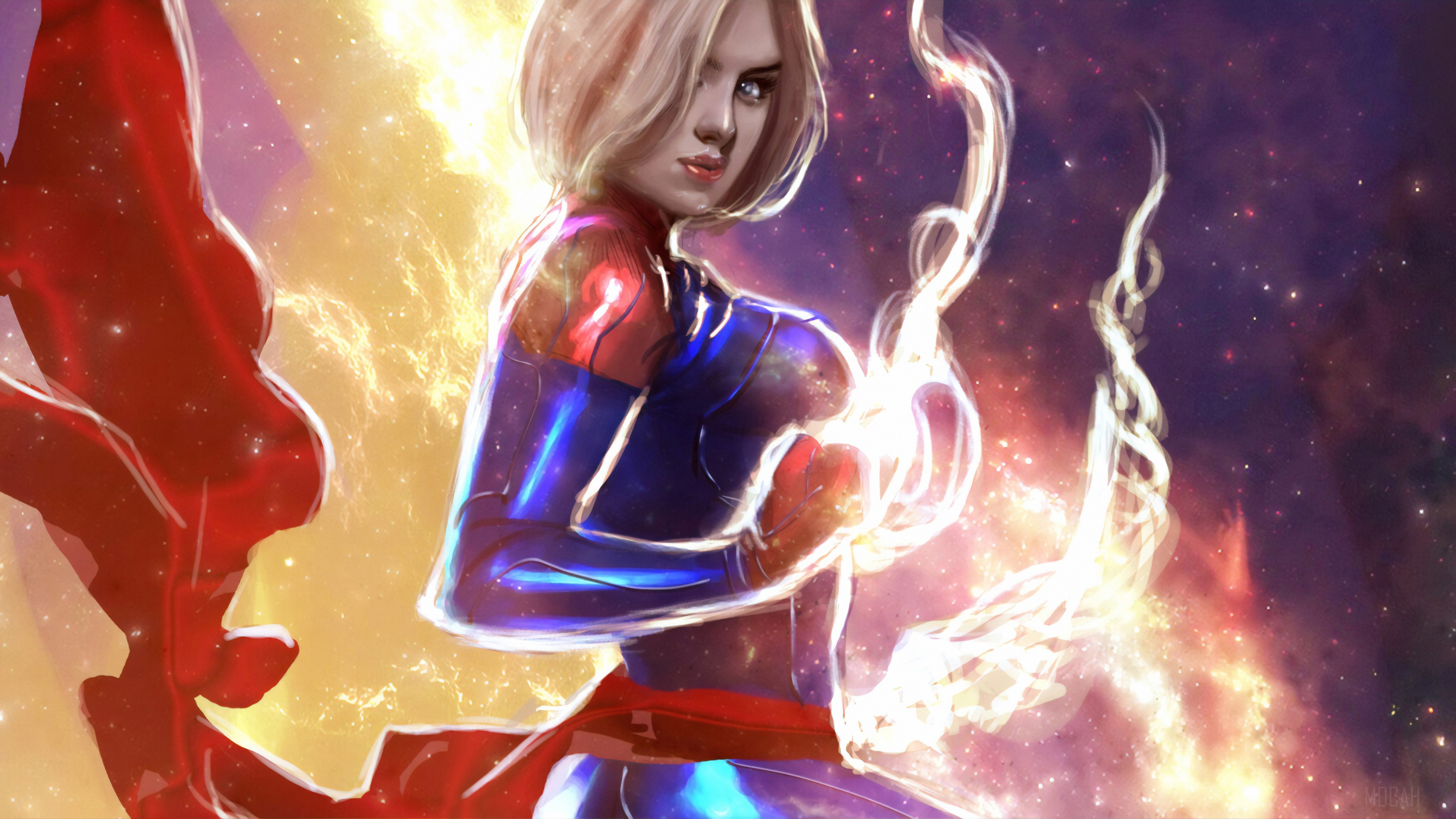 Captain Marvel Newart HD Wallpaper