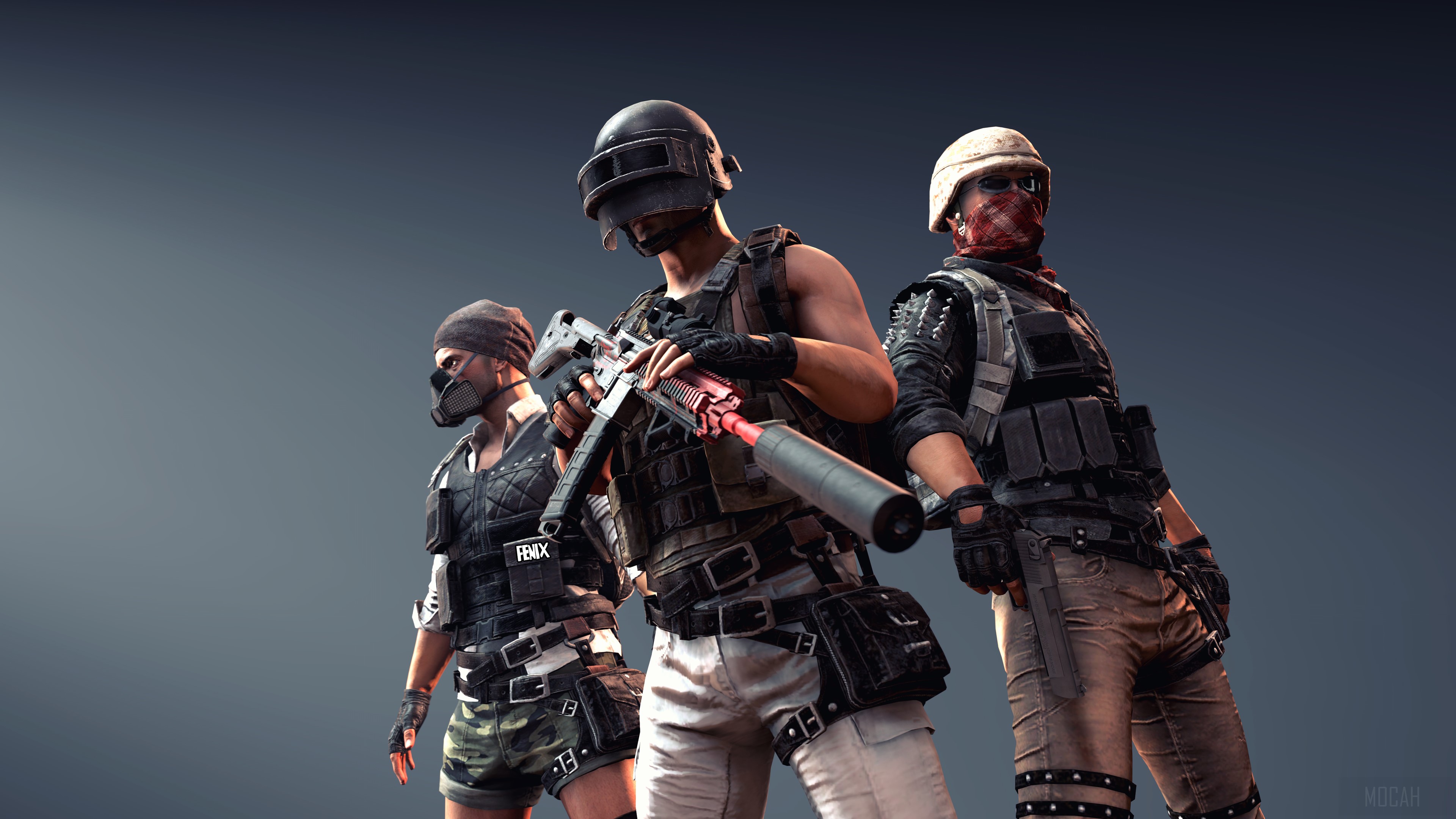 Three soldiers from PUBG in 4K HD Wallpaper