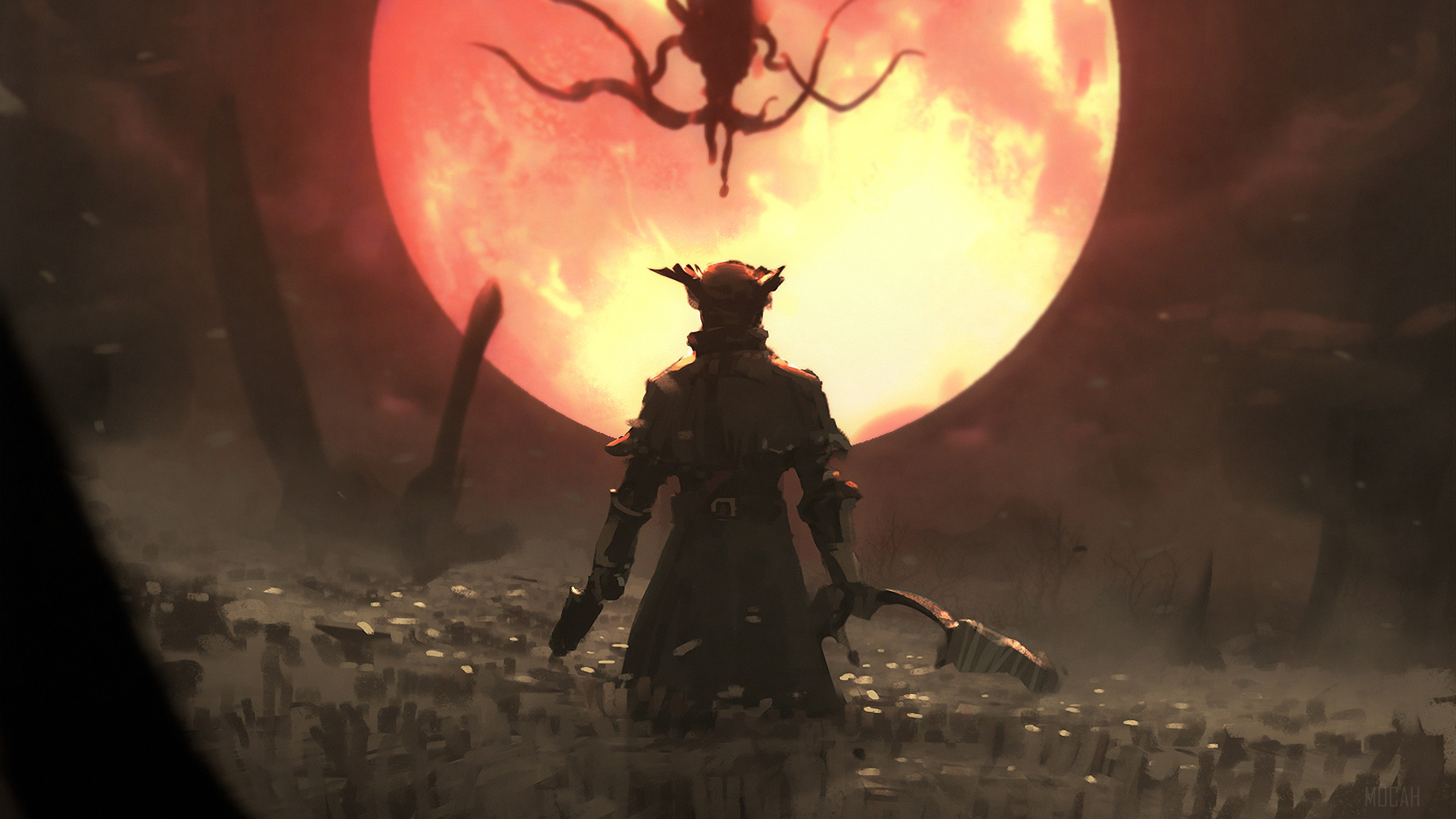 Hunter from Bloodborne Game 4K HD Wallpaper