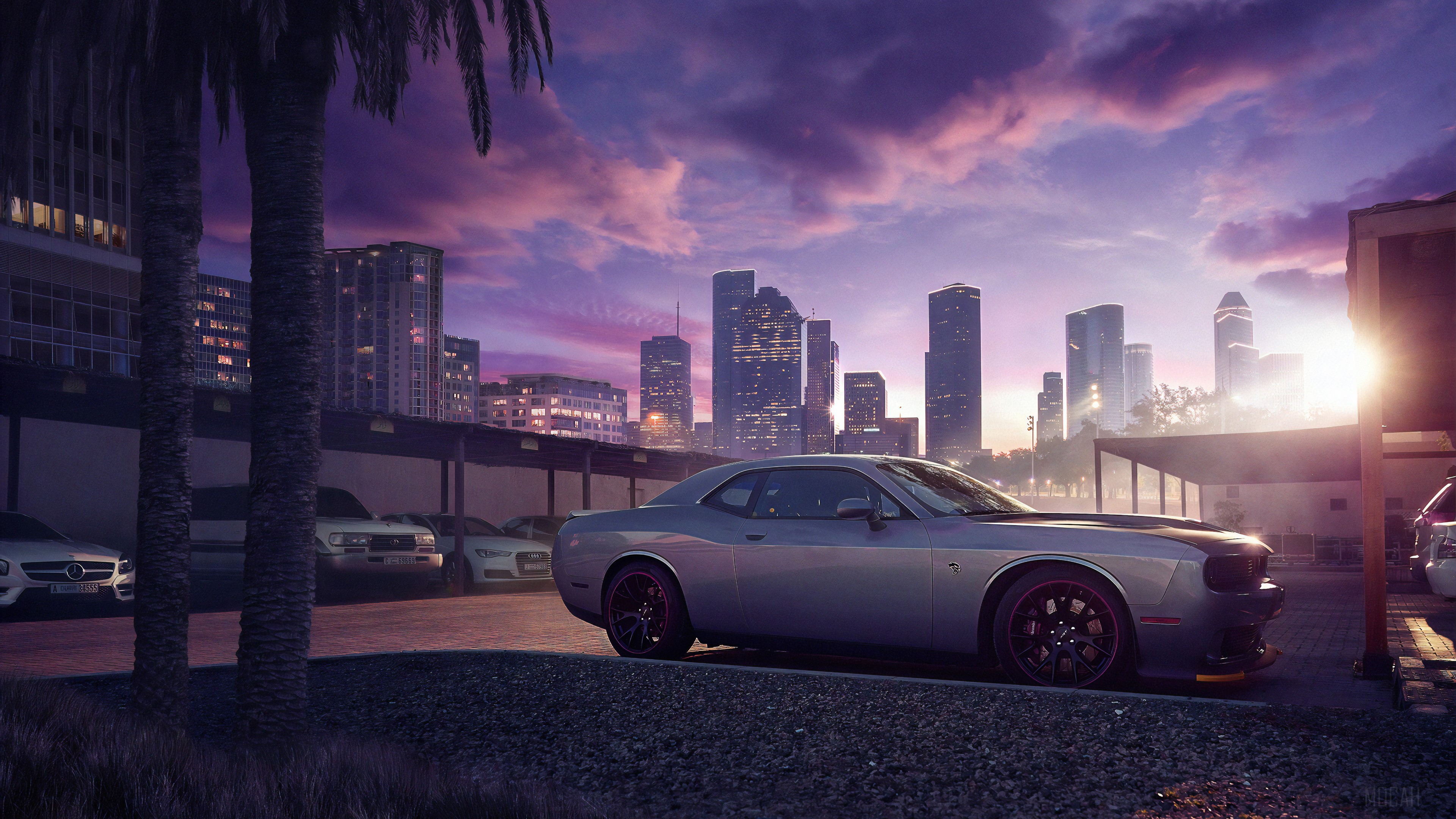 Dodge Challenger SRT In Usa HD Wallpaper