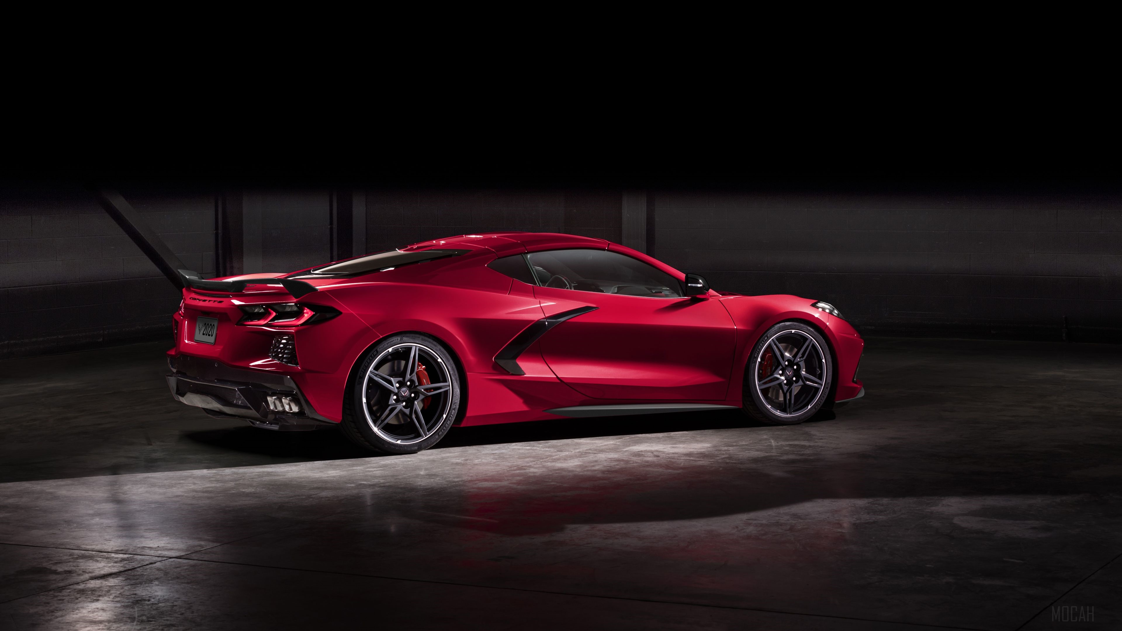 2020 Chevrolet Corvette Stingray C8 Rear 4K HD Wallpaper