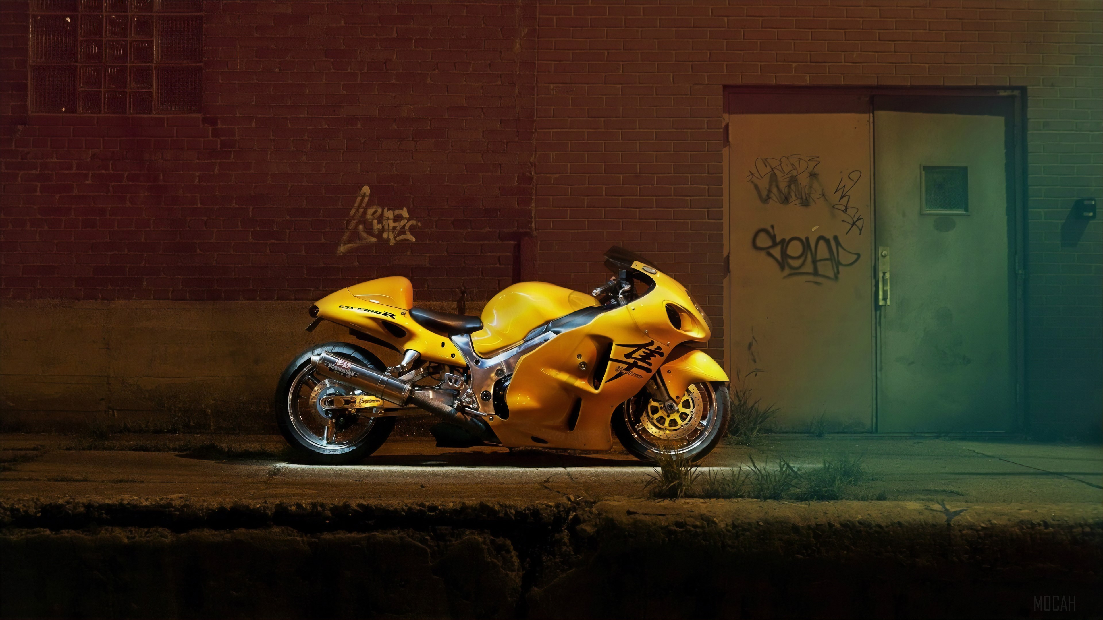 Yellow Hayabusa HD Wallpaper