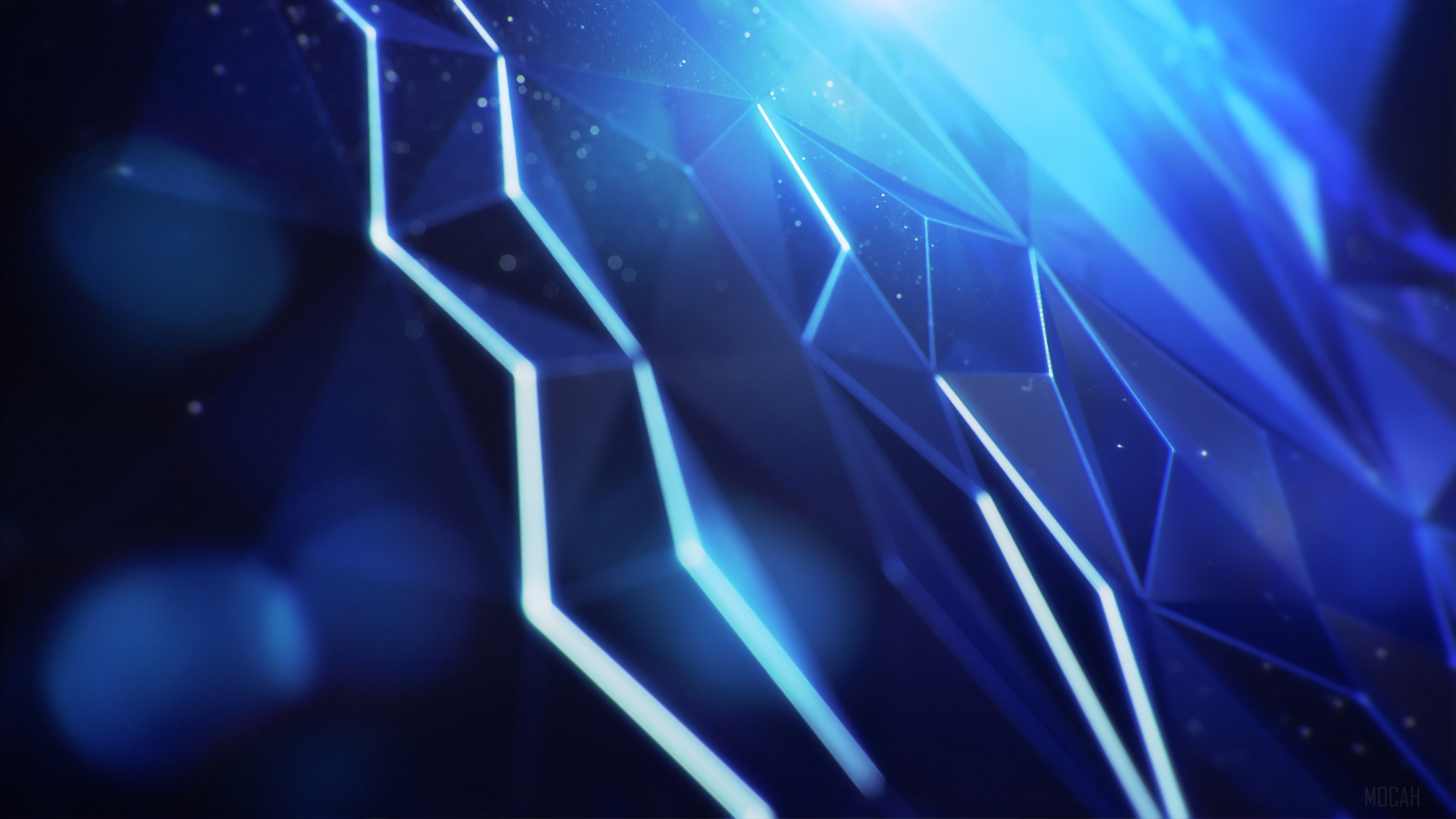 Abstract 3D Cyan Blue Digital Art 4K HD Wallpaper