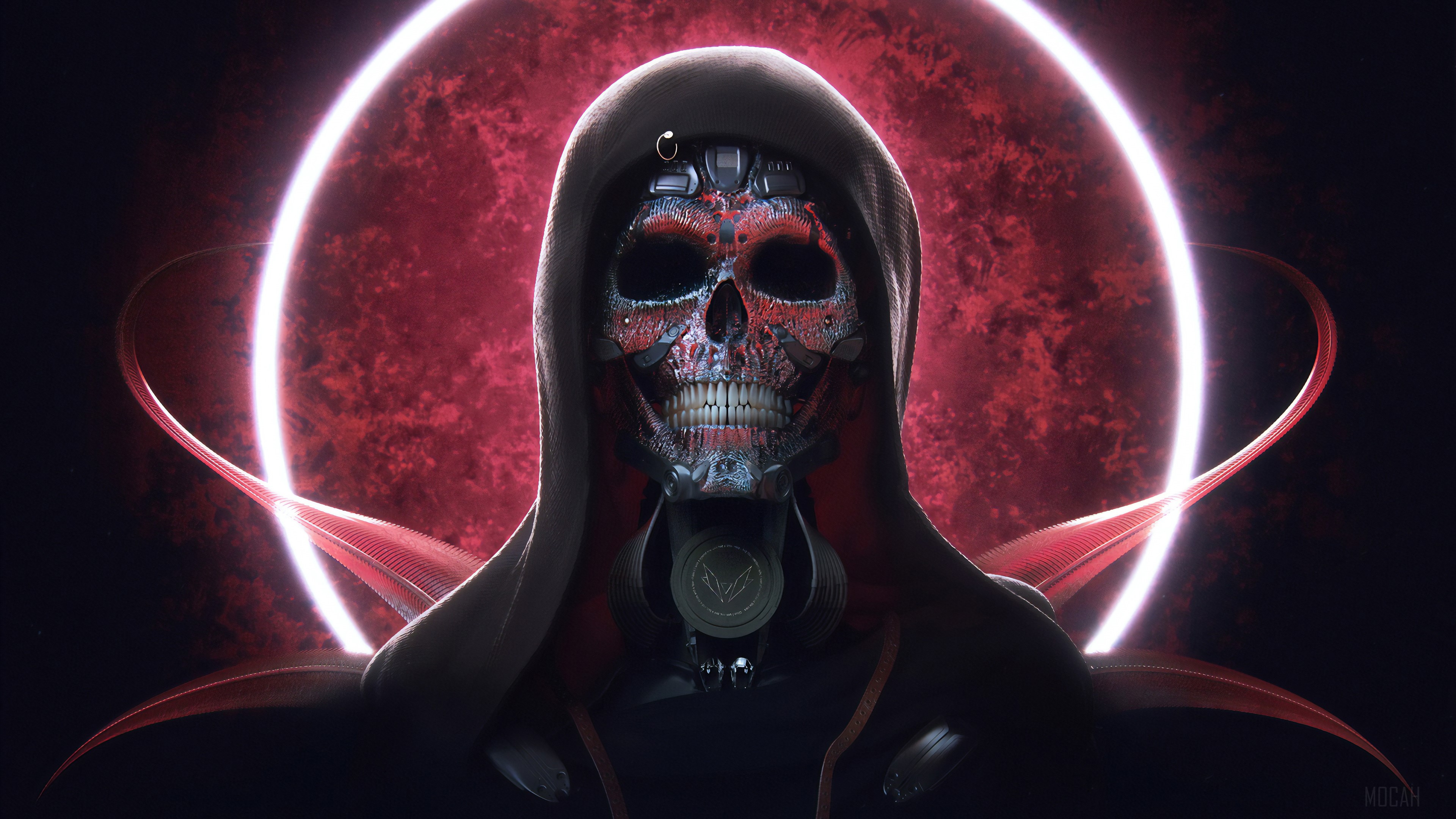 Techno Skull HD Wallpaper