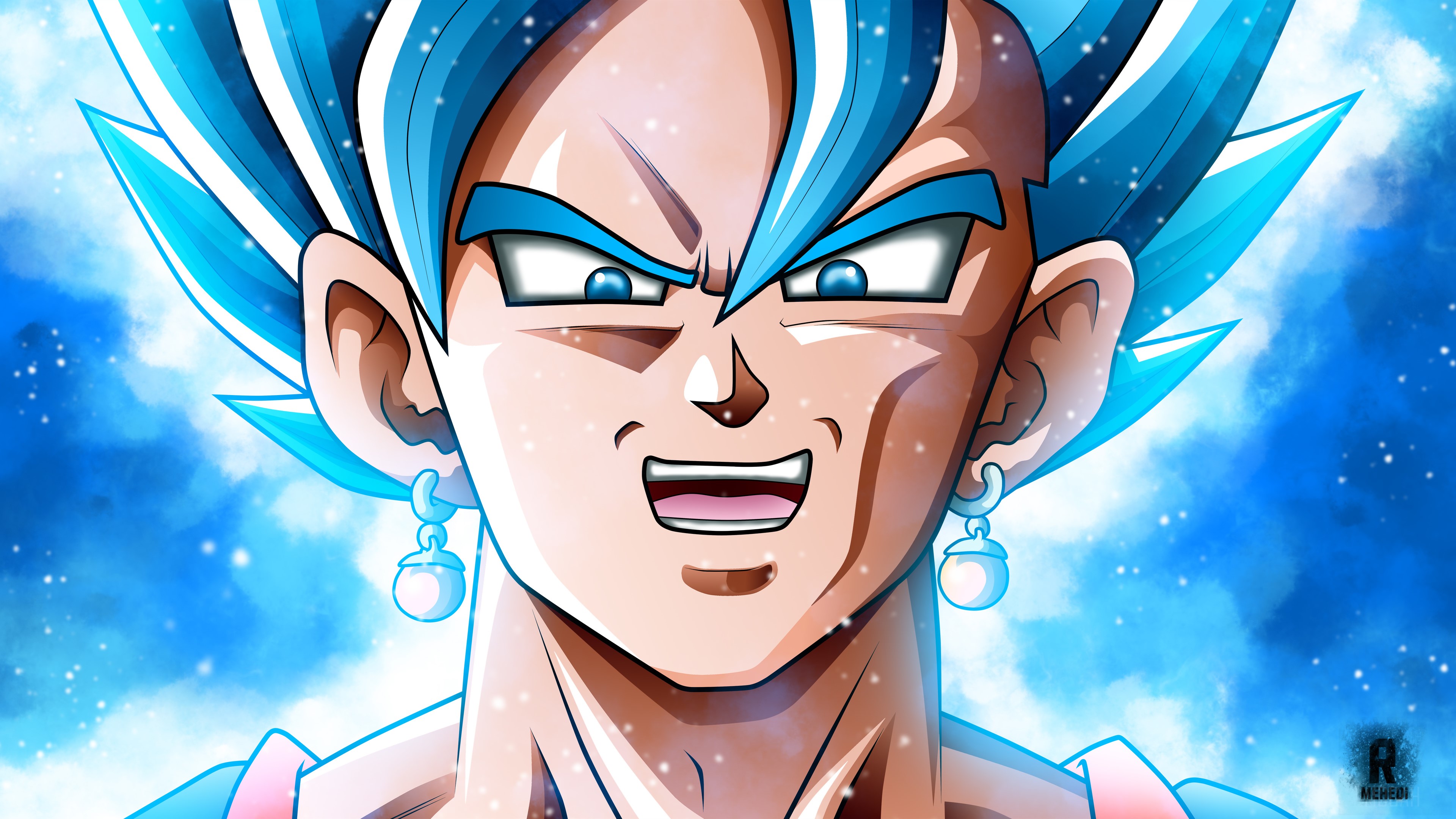 Vegito Super Saiyan Blue from Dragon Ball 4K HD Wallpaper