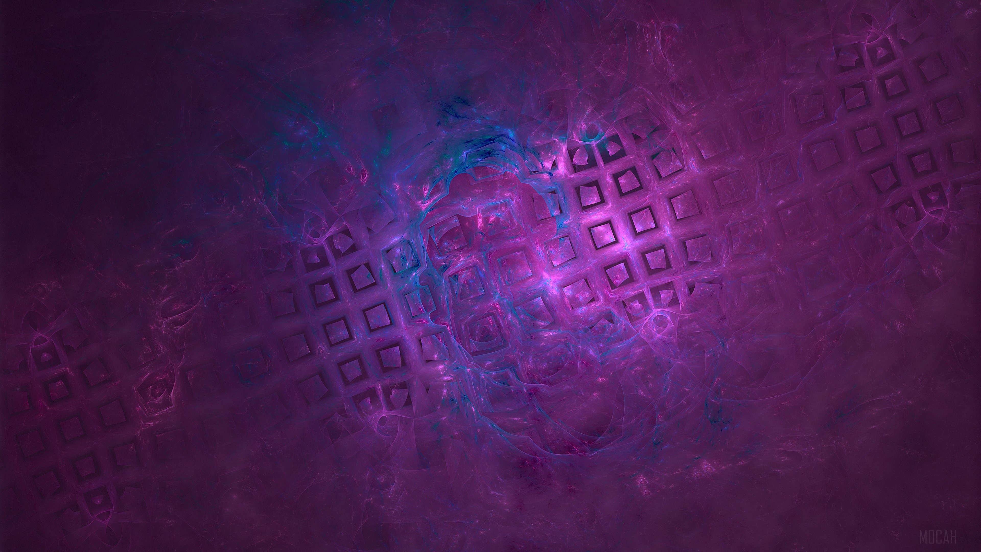 Purple Fractal Shapes Texture 4K HD Wallpaper
