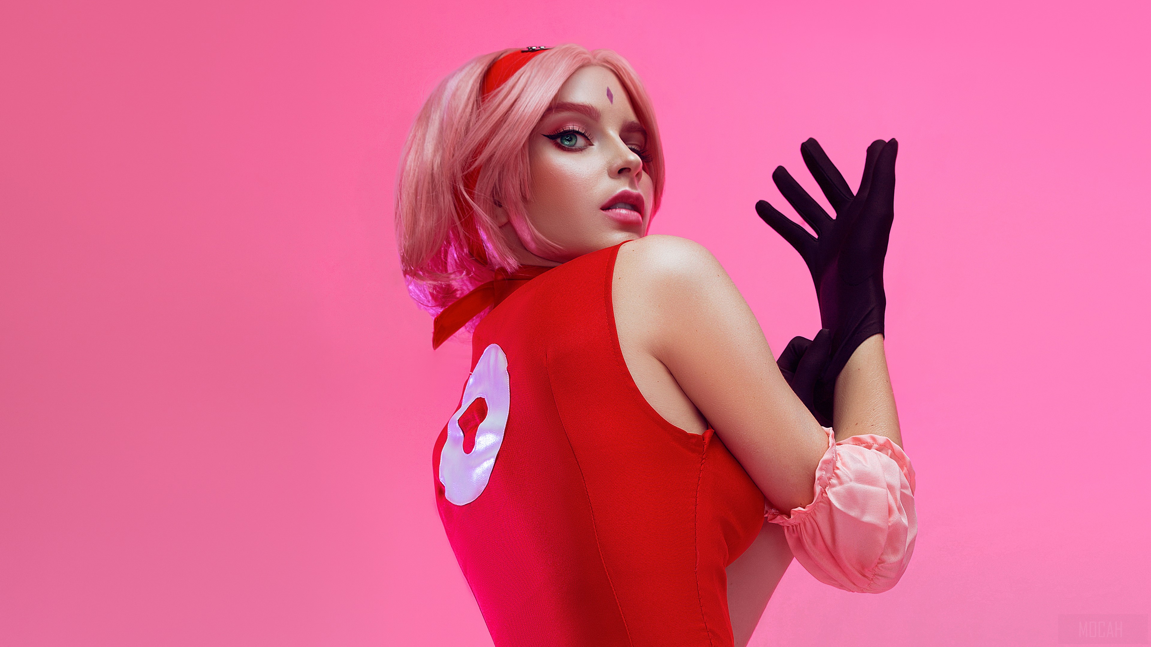 Sakura Haruno from Naruto Cosplay 4K HD Wallpaper