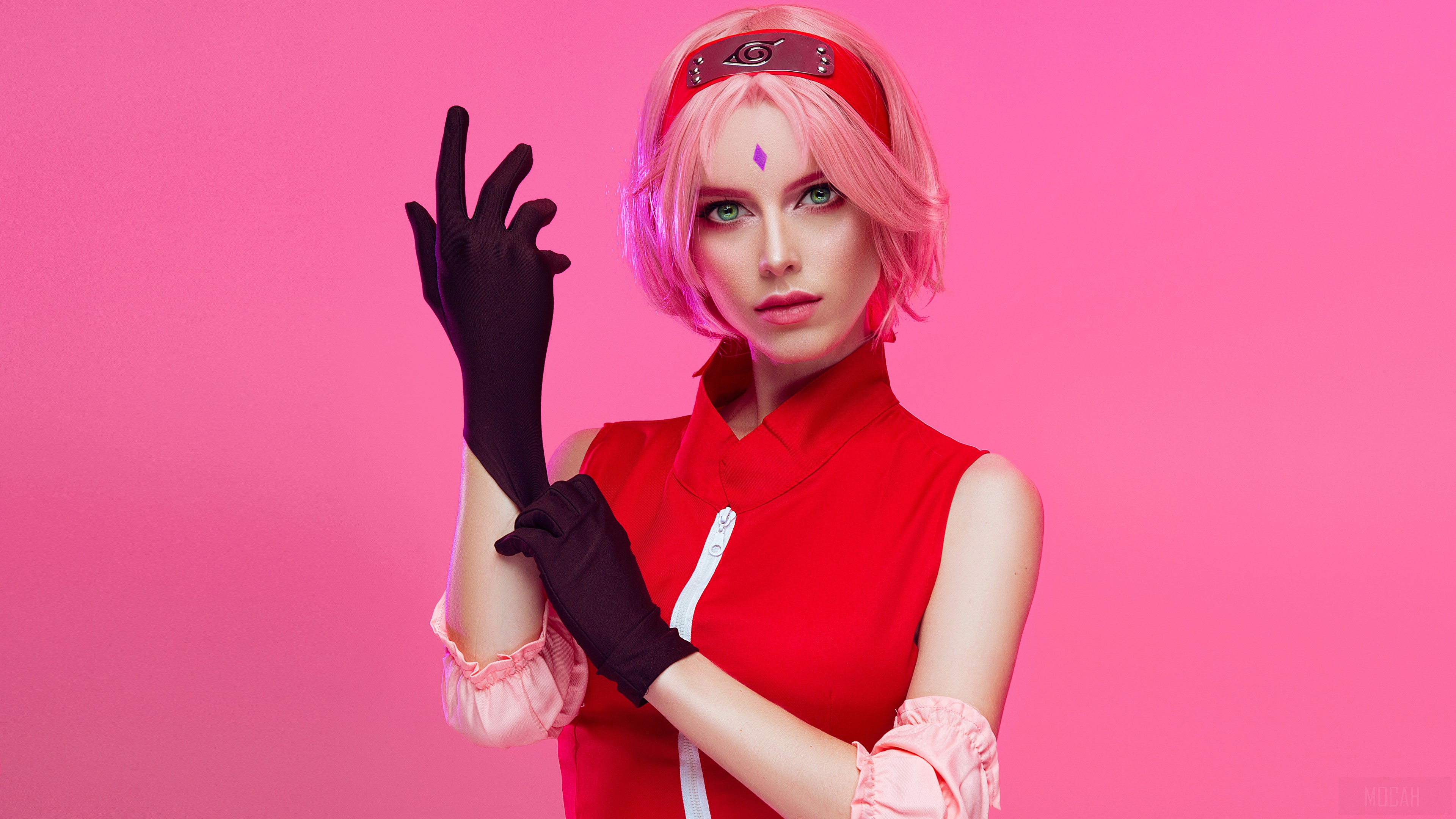 Sakura Haruno From Naruto Cosplay HD Wallpaper