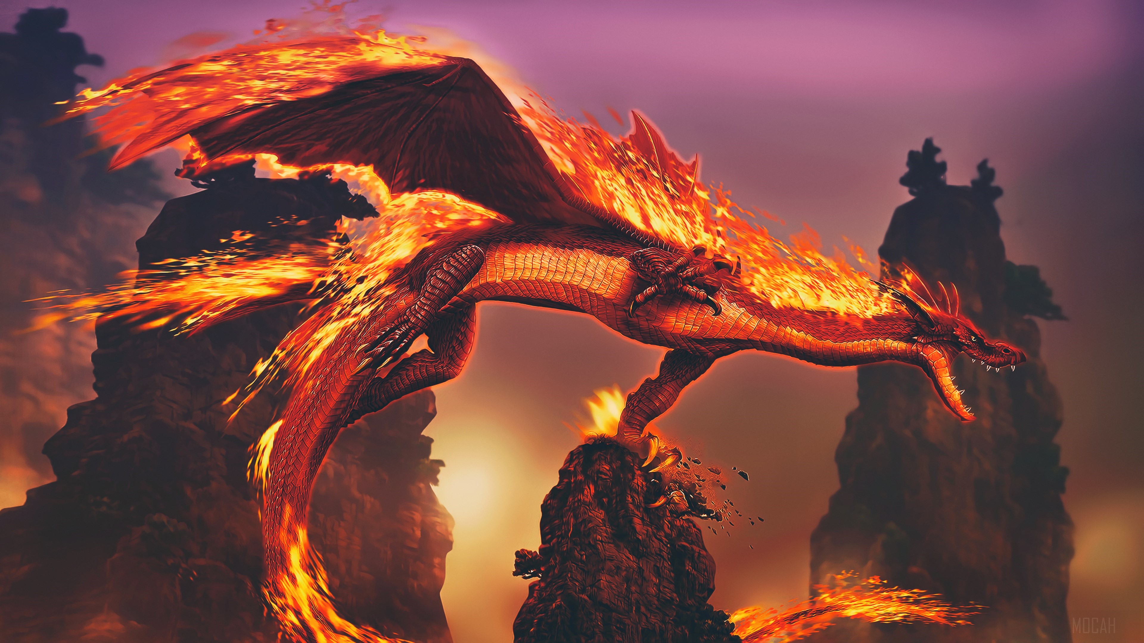 Fire Dragon HD Wallpaper