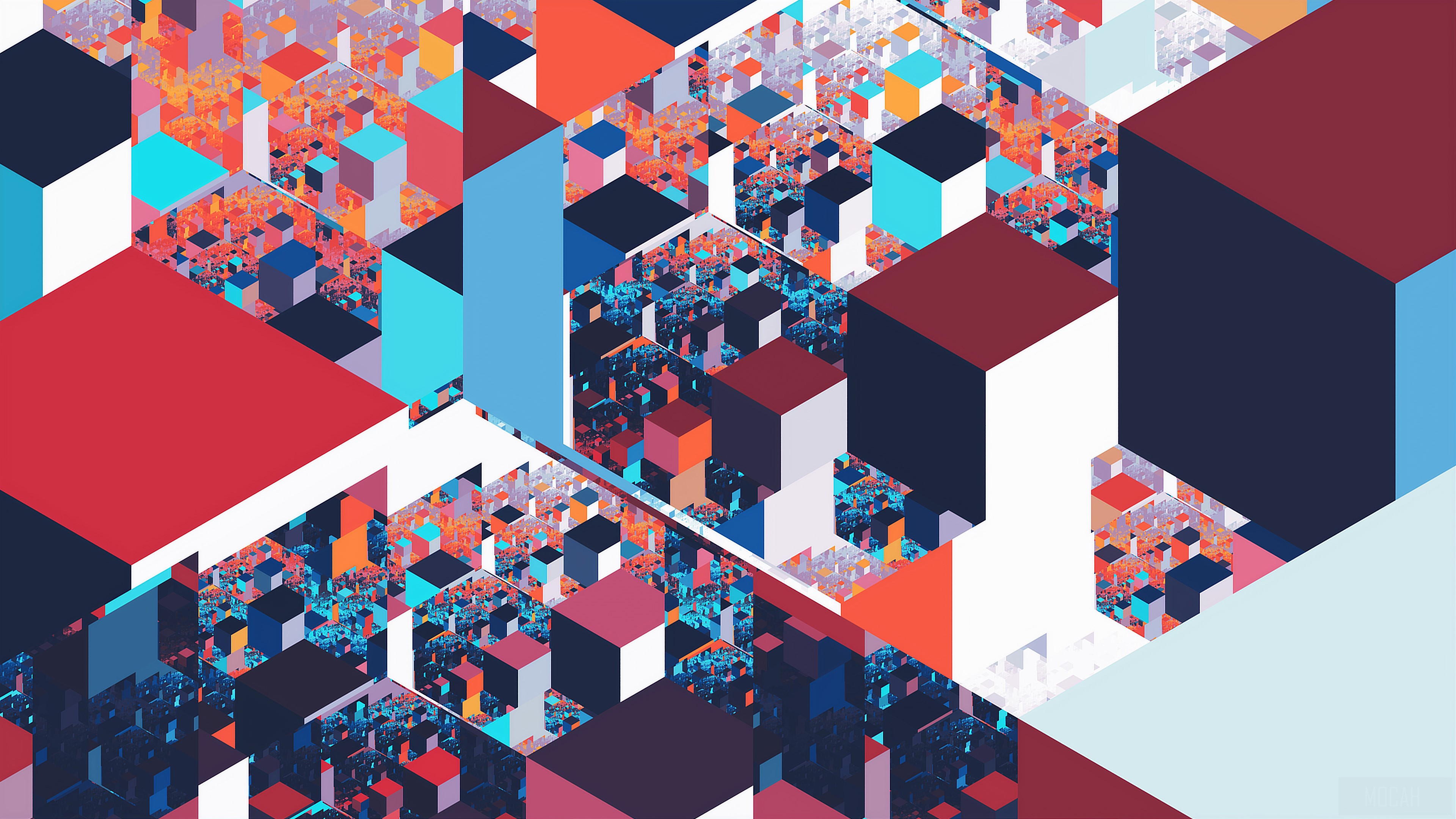Land Of Cubes HD Wallpaper