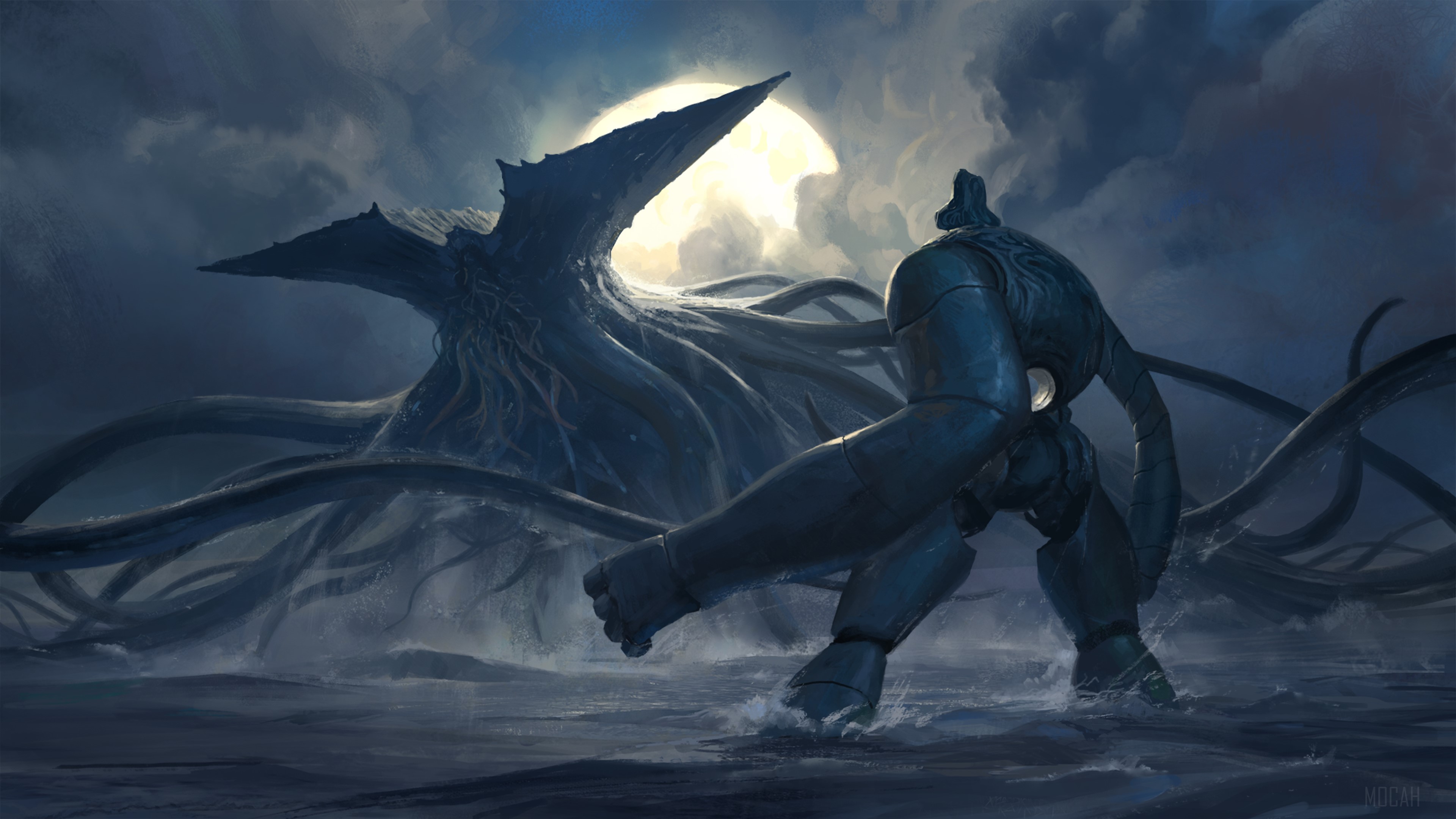Golem Ready For Battle HD Wallpaper