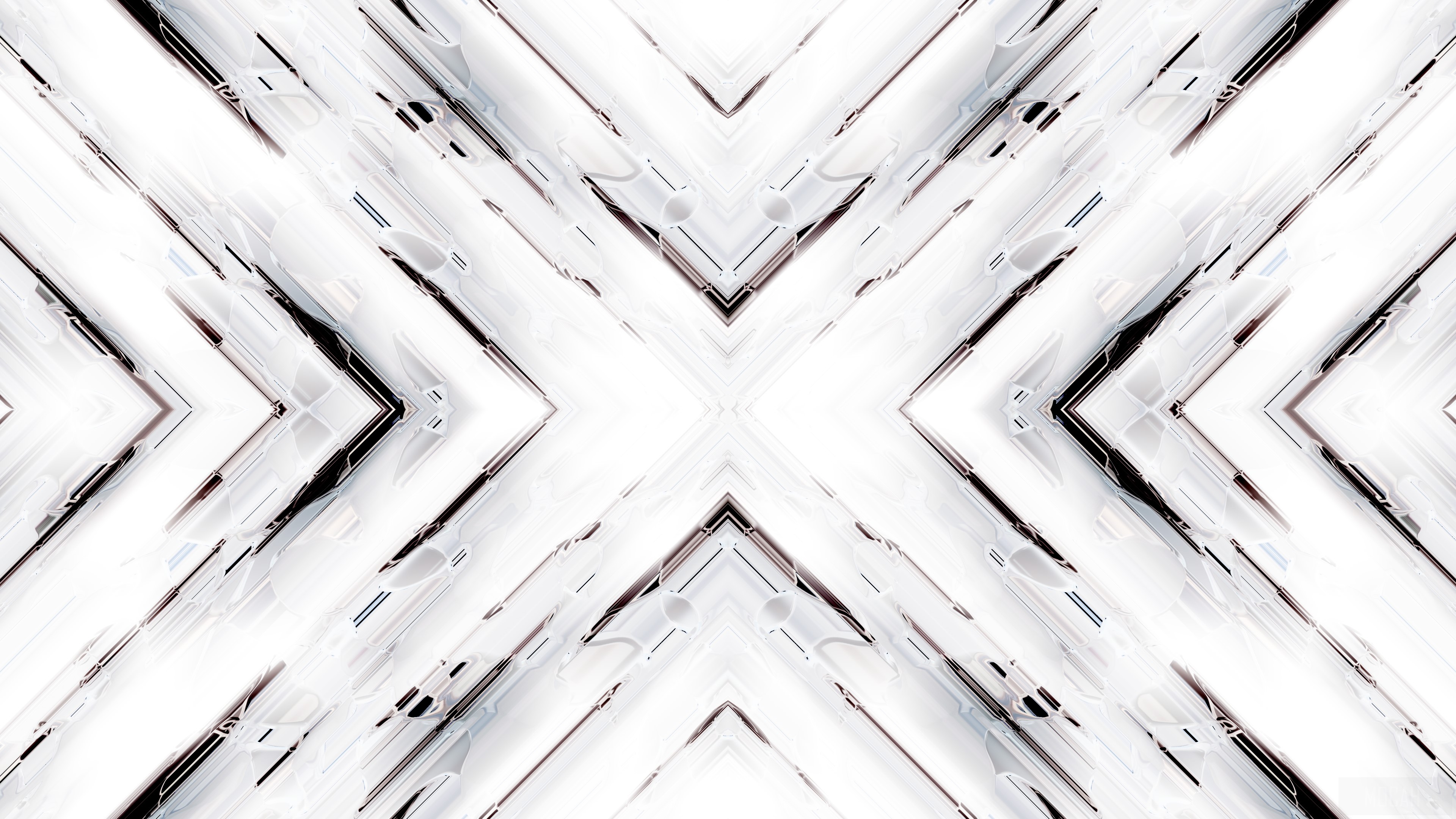 White Abstract Art Render 4K HD Wallpaper