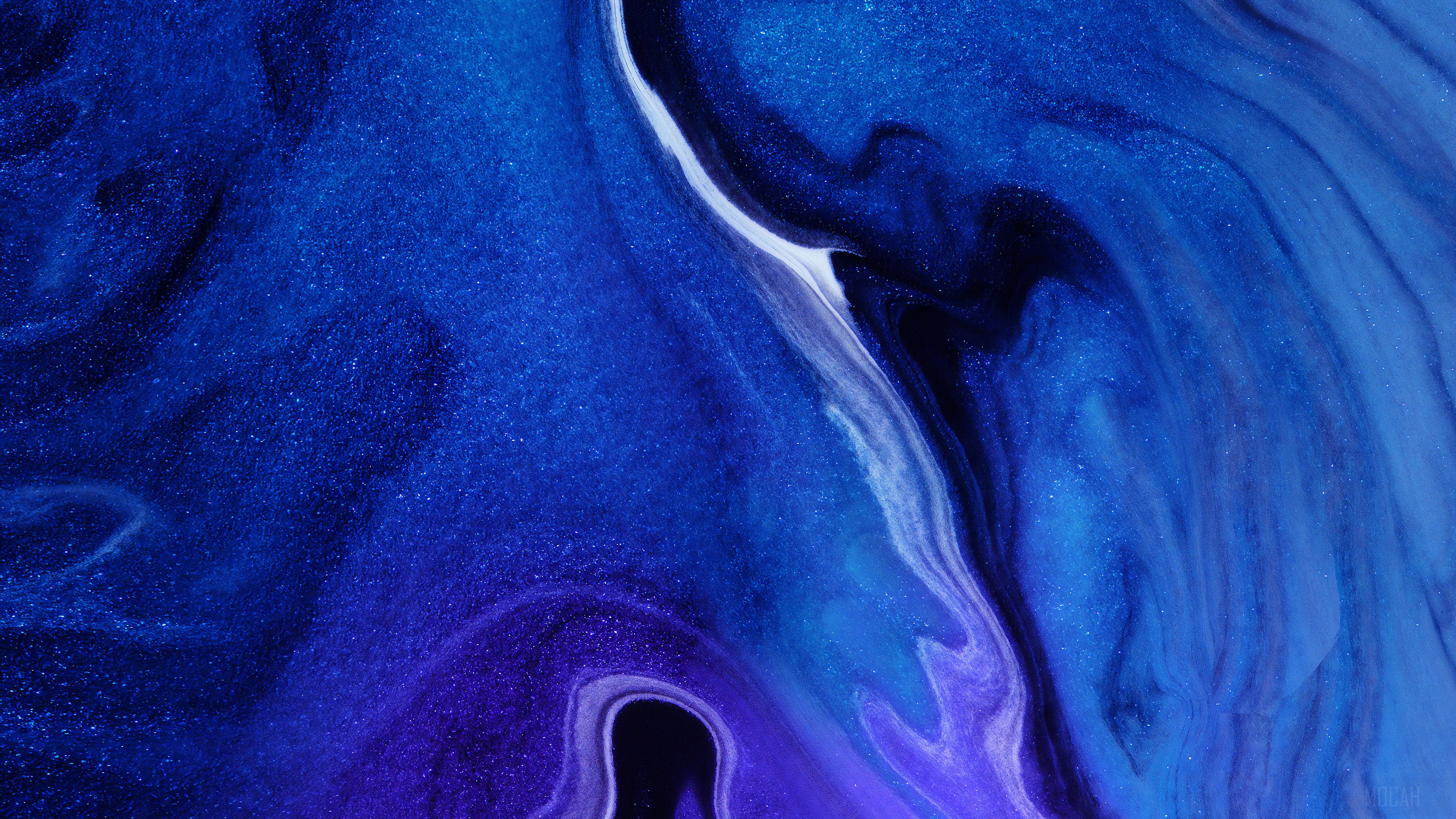 Abstract Dark Blue and Purple Color Burst 4K HD Wallpaper