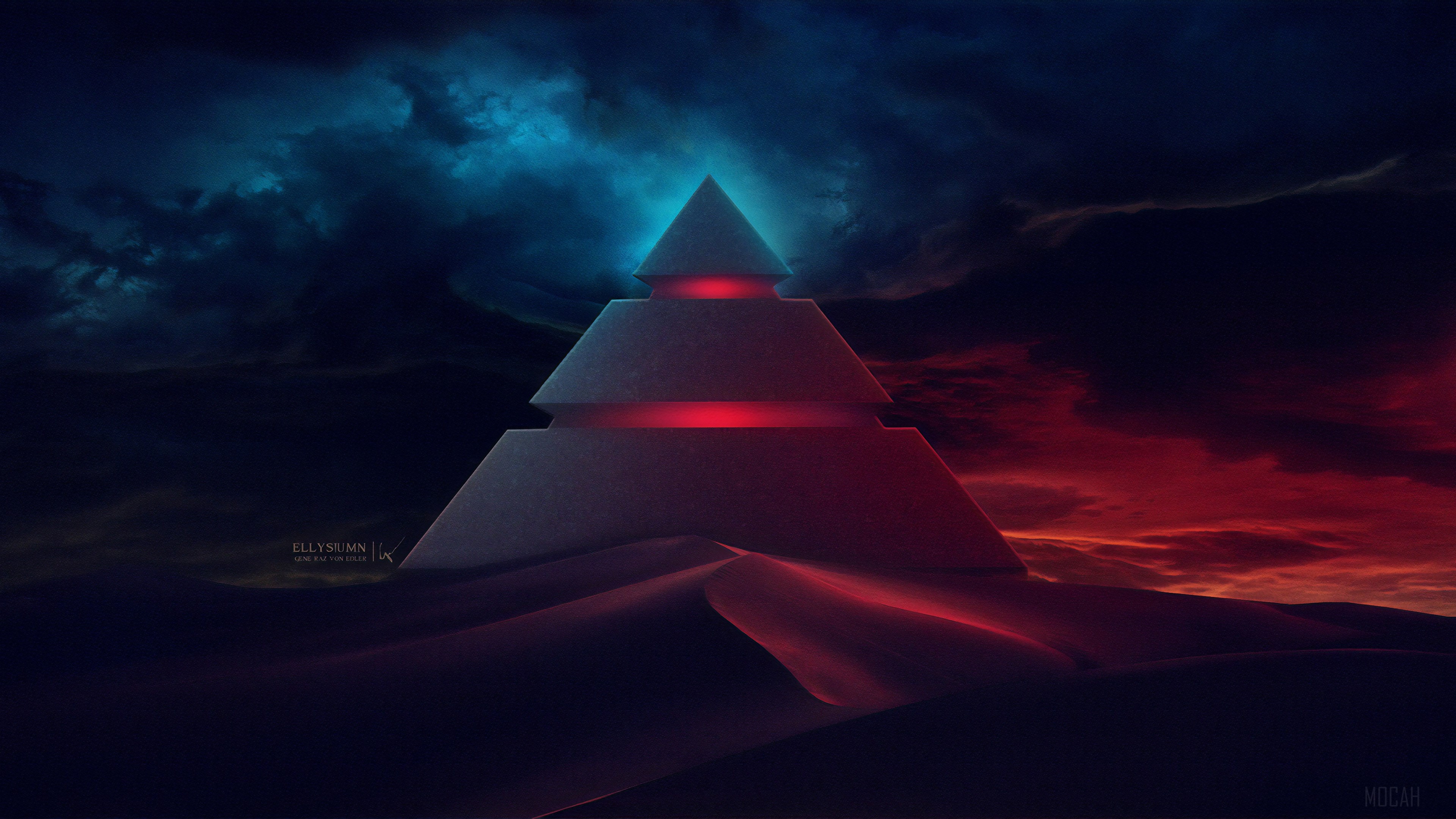 Pyramid Digital Art HD Wallpaper