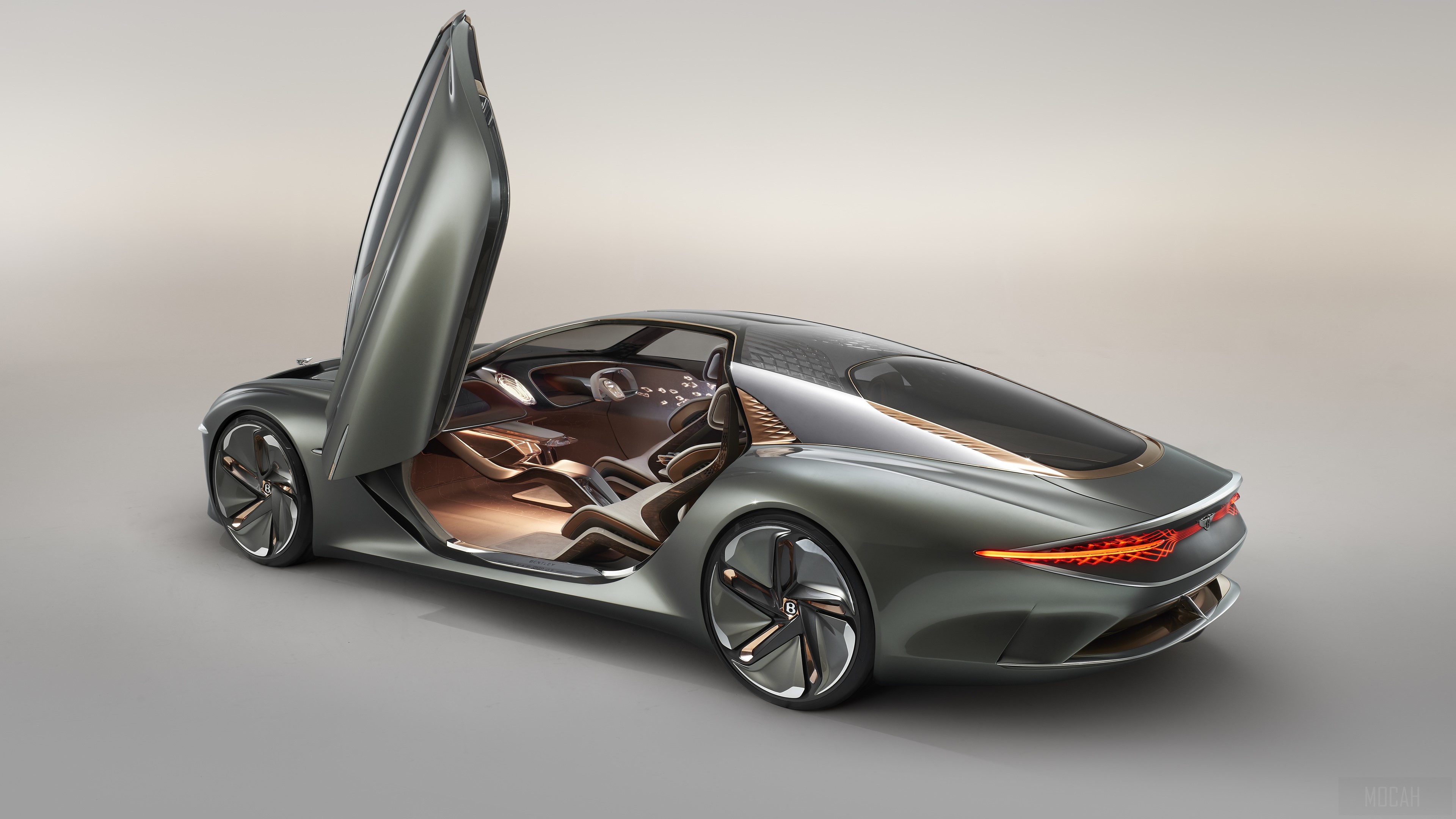 Bentley EXP 100 GT 2019 concept car rear 4K HD Wallpaper