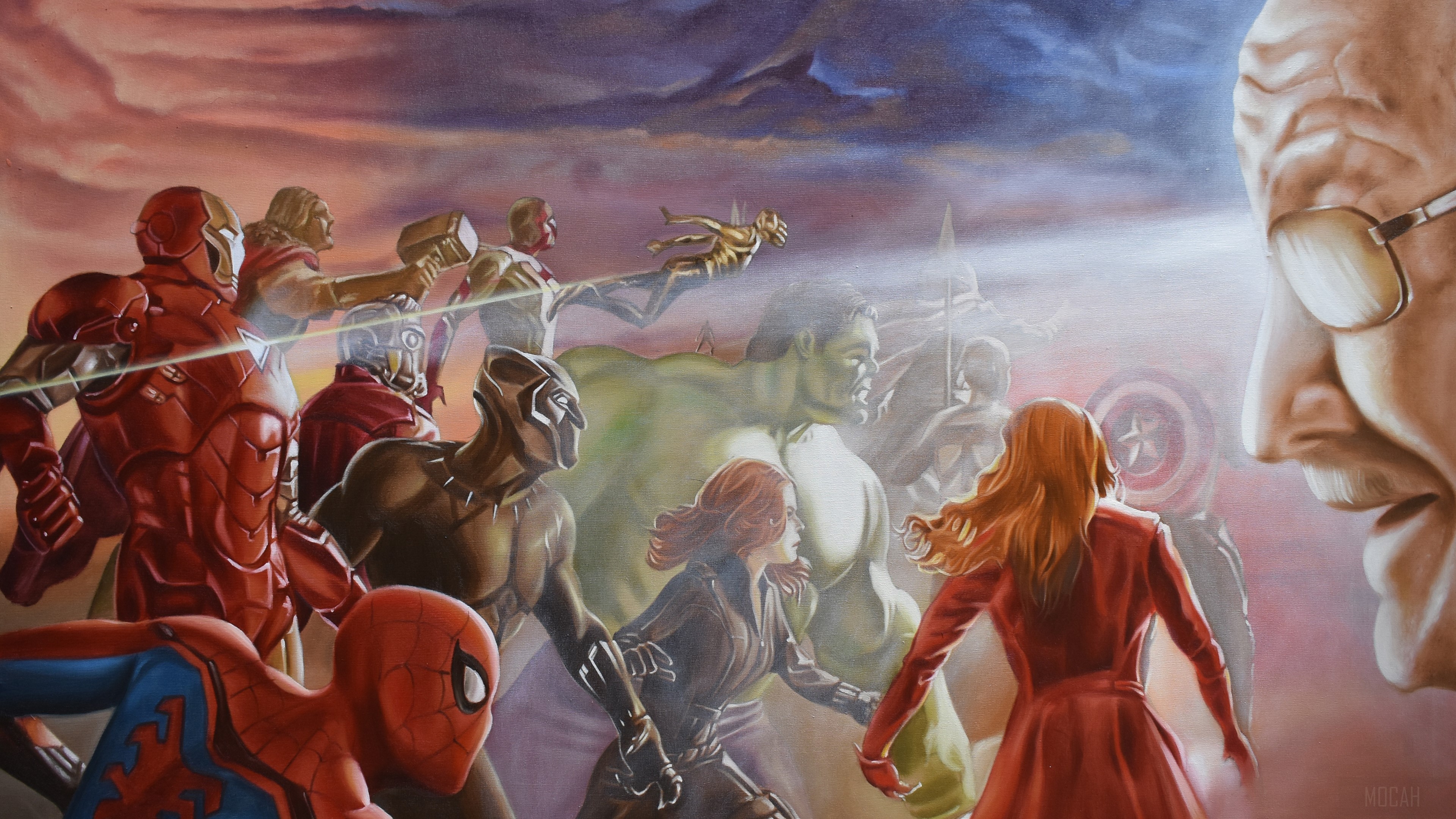 Marvel Superheroes and Stan Lee 4K HD Wallpaper