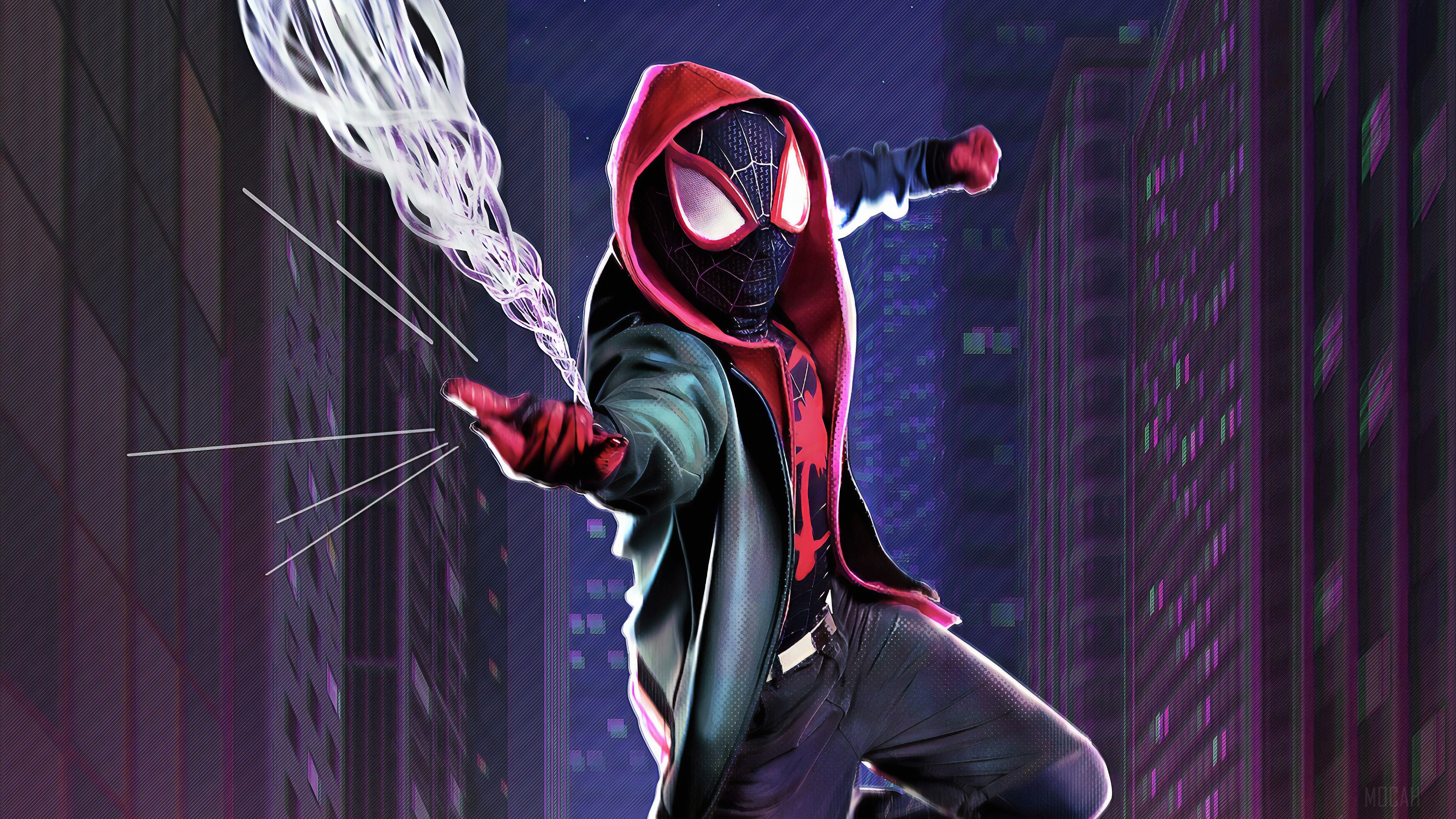 Miles Morales from Spider-Man Cosplay 4K HD Wallpaper
