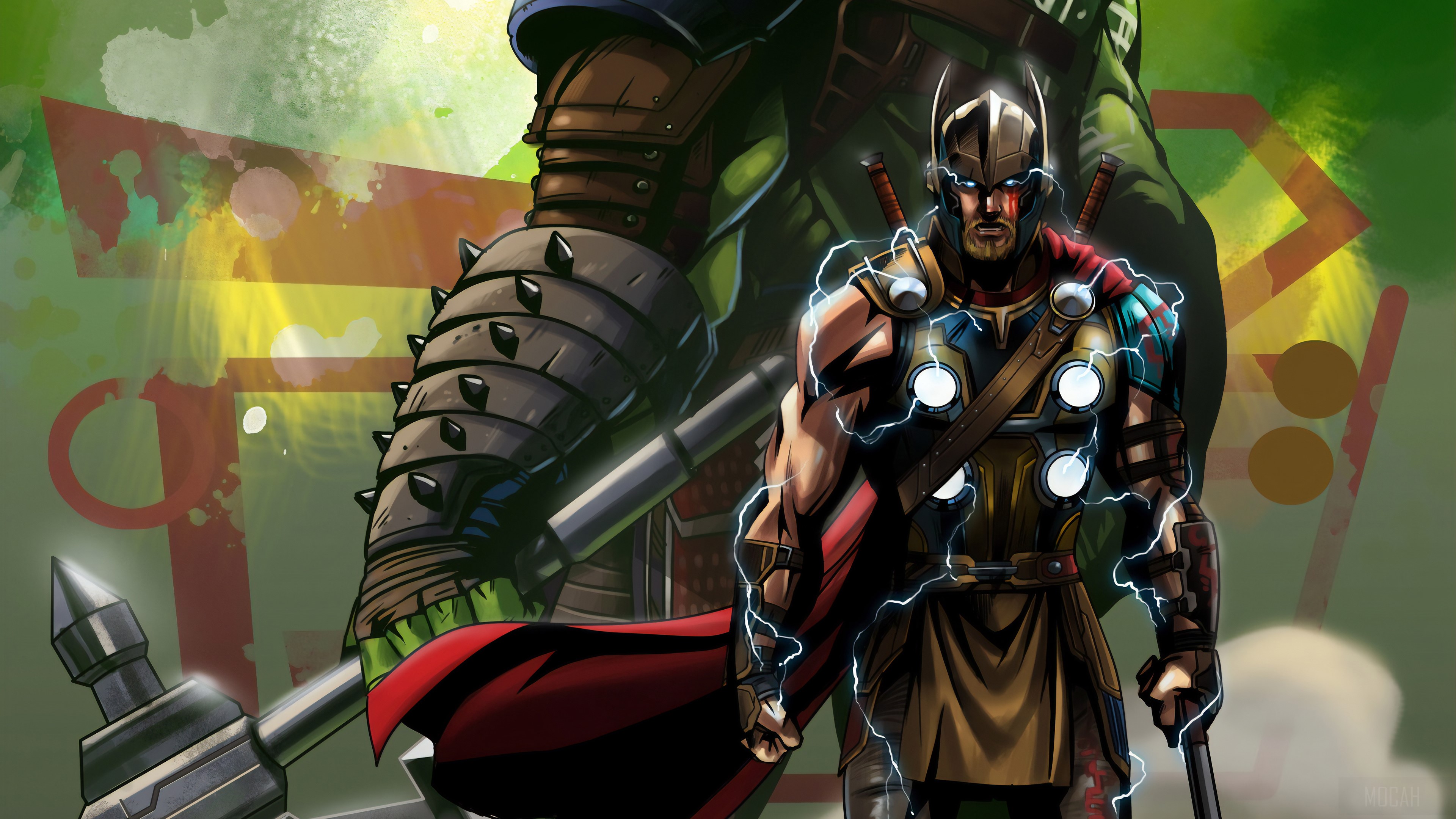Thor and Hulk from Thor Ragnarok 4K HD Wallpaper