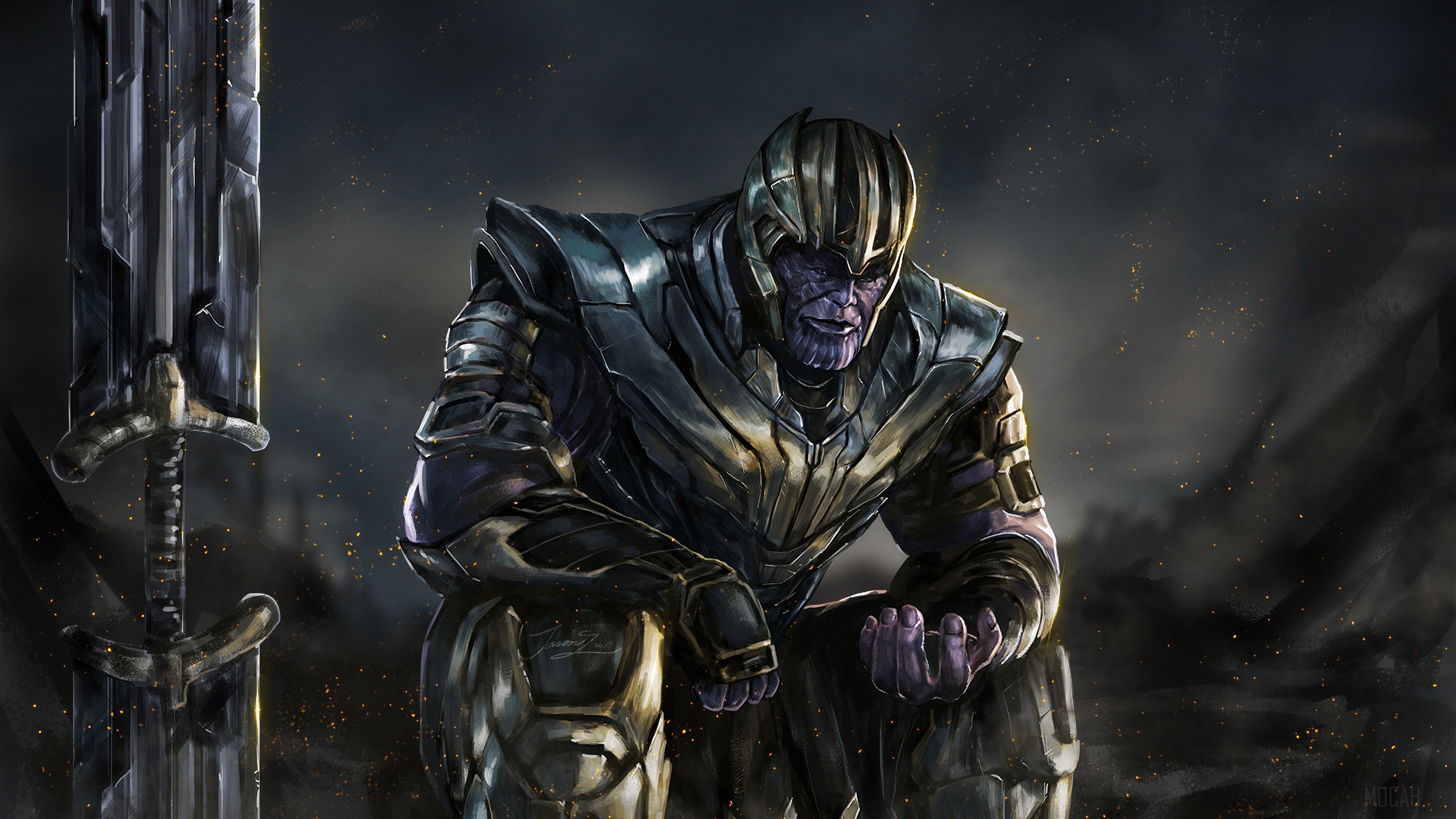 Thanos with Sword 4K HD Wallpaper