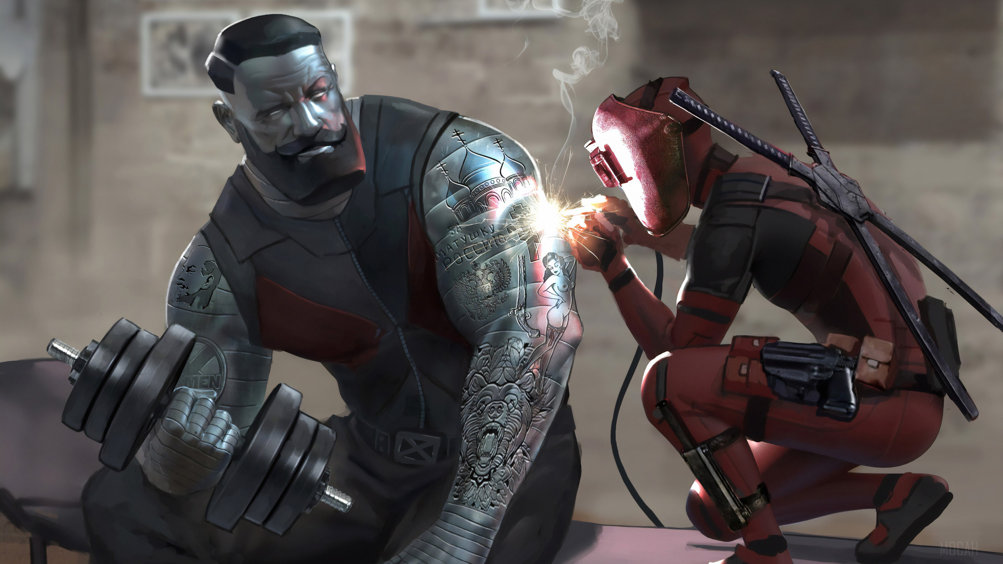 Colossus and Deadpool 4K HD Wallpaper
