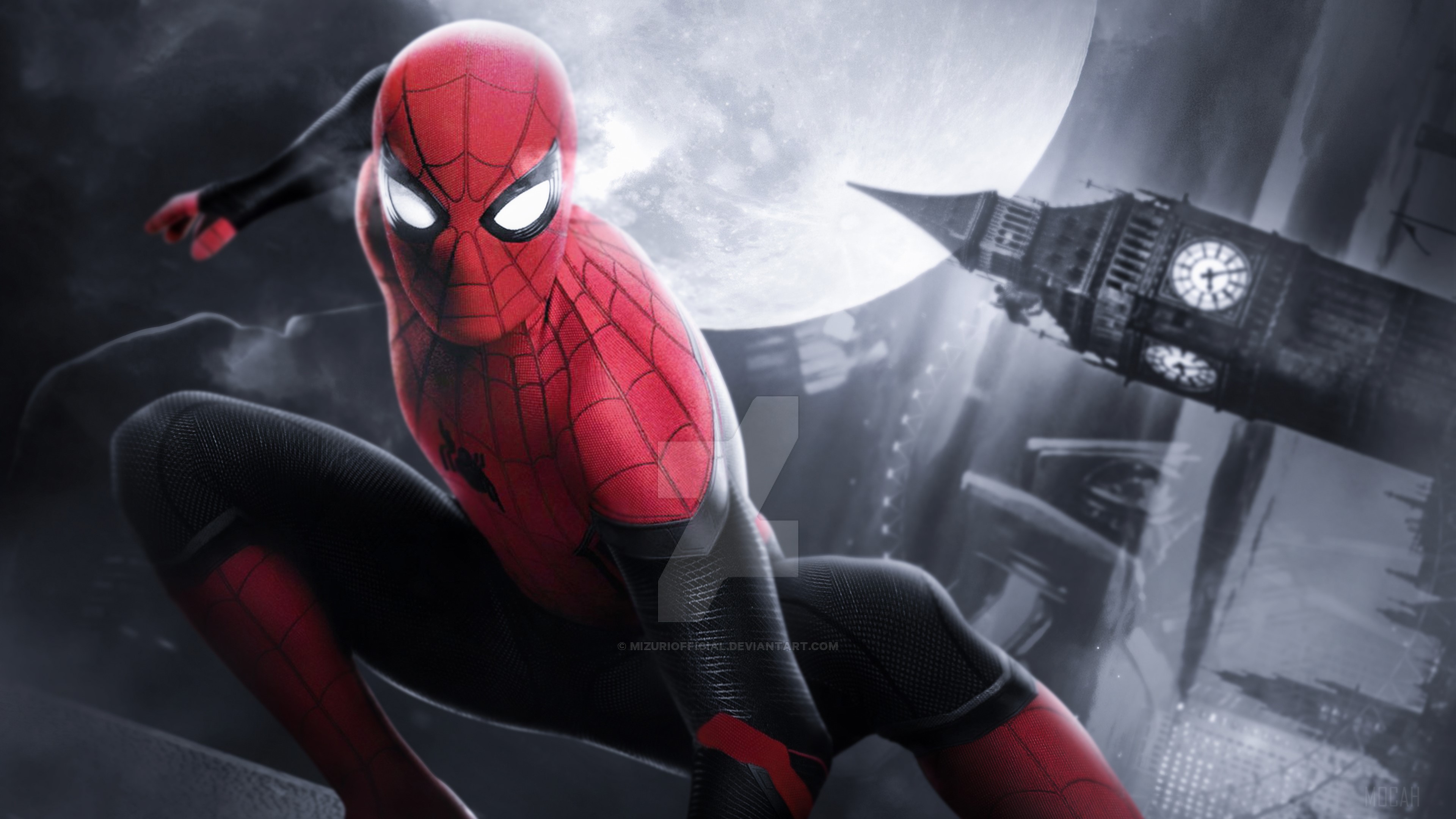 Spider-Man from Spider-Man: Far From Home in London 4K HD Wallpaper