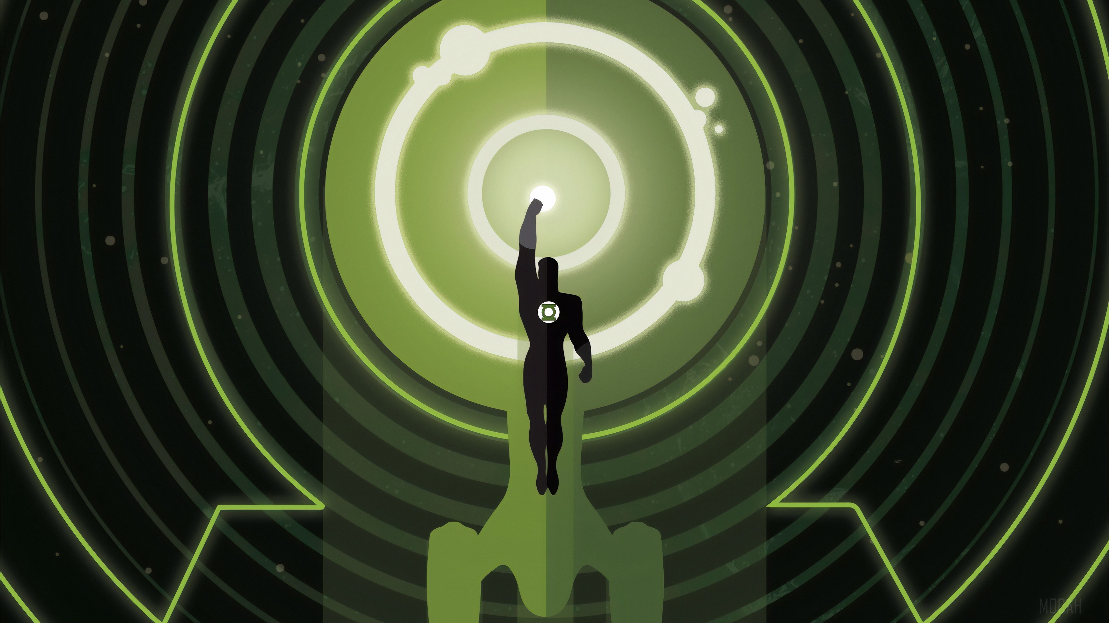 Green Lantern 4K Minimal HD Wallpaper