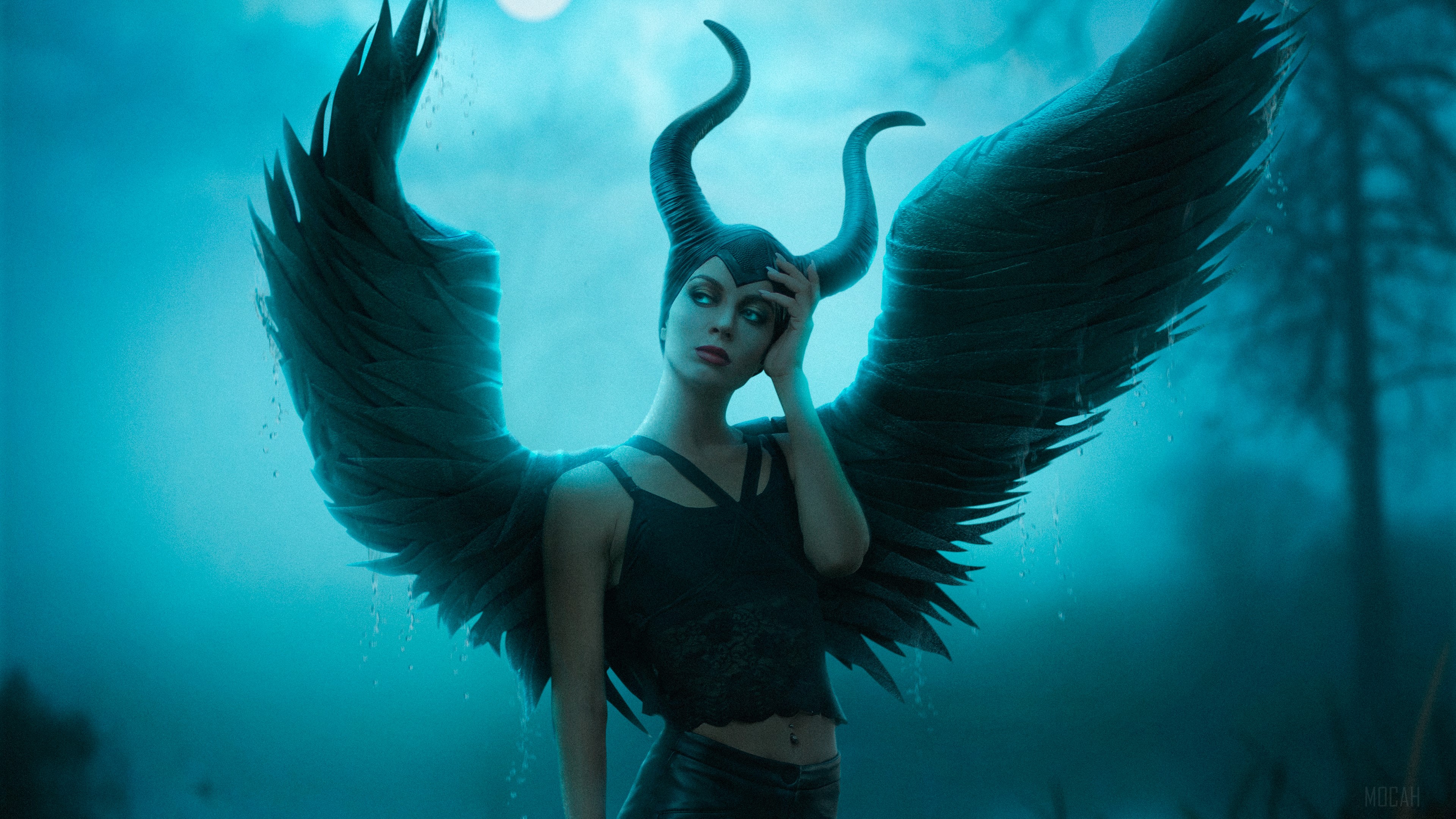 Maleficent Cosplay HD Wallpaper
