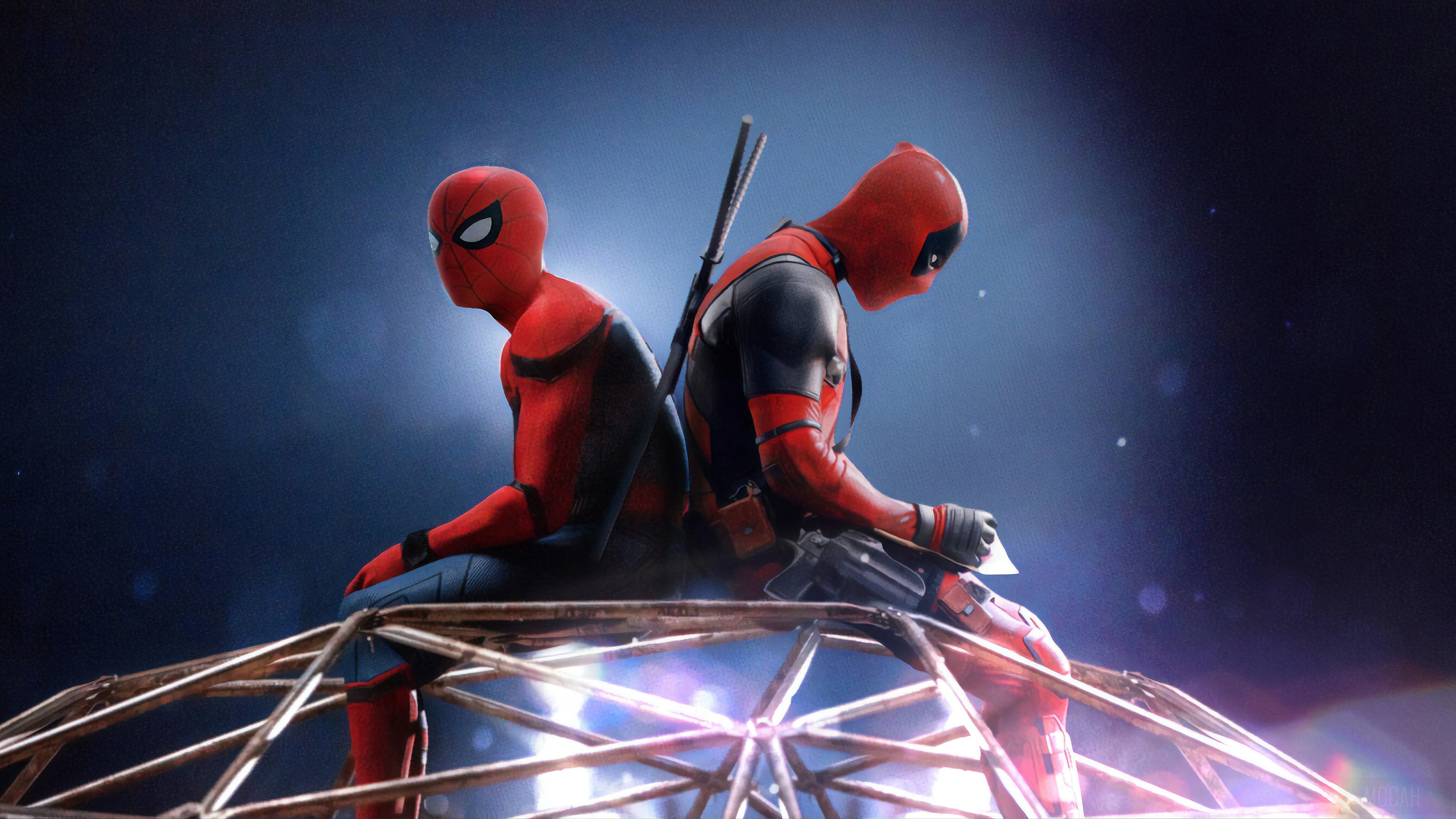 Spider-Man and Deadpool 4K HD Wallpaper