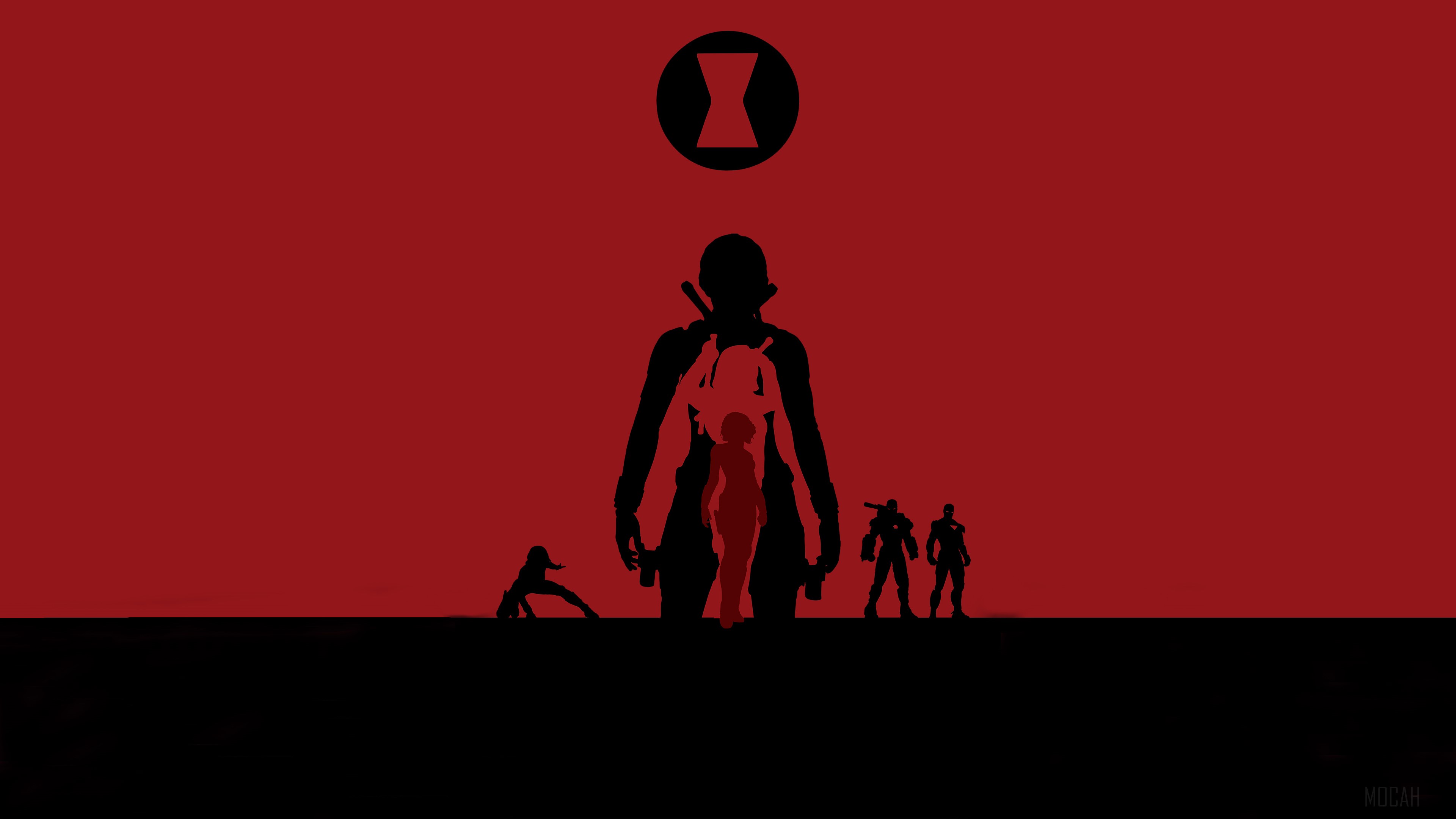 Black Widow from Avengers Endgame Minimalism 4K HD Wallpaper