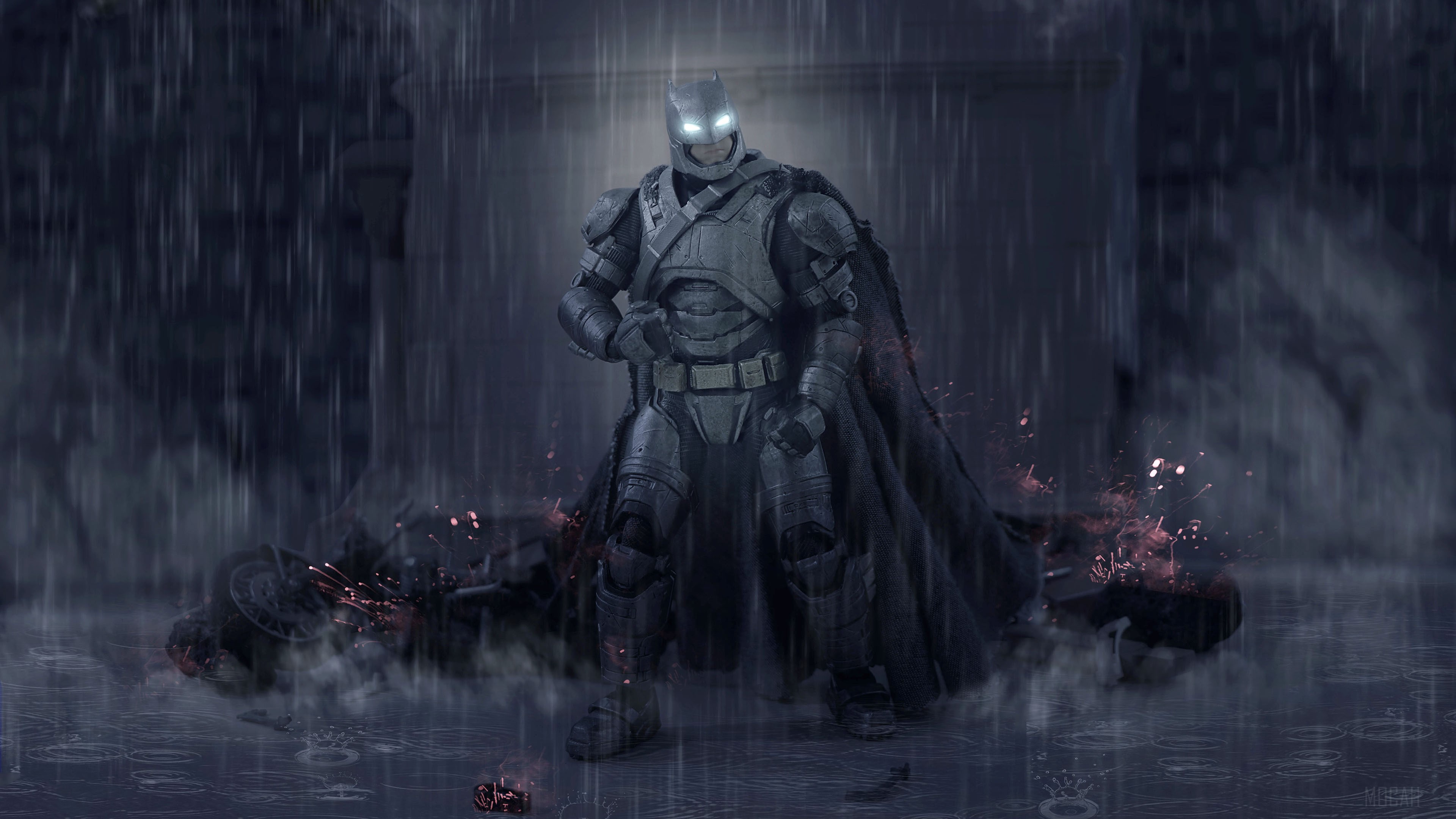 4K Batman in Armored Suit HD Wallpaper