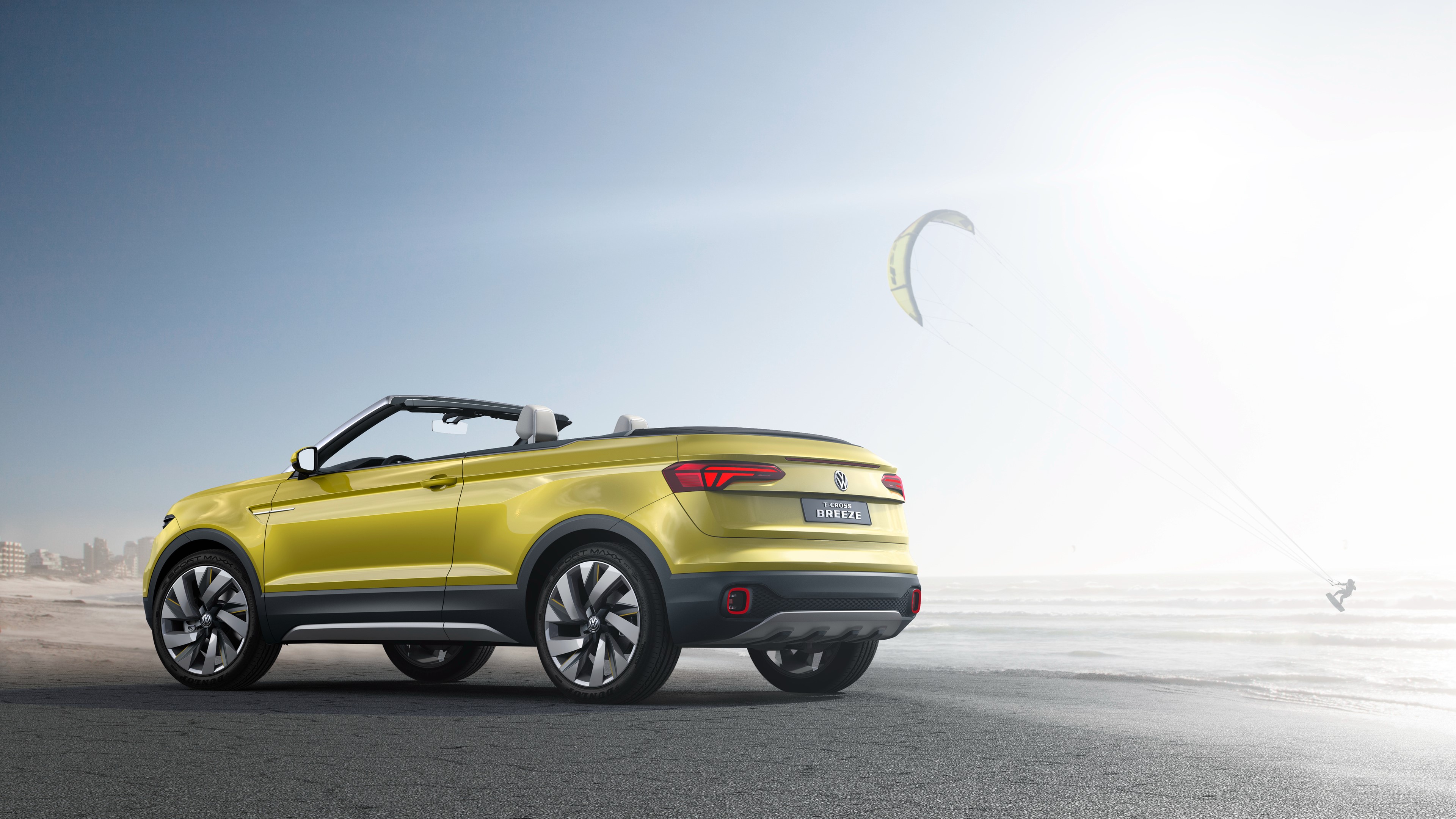 Volkswagen T-Cross Breeze Concept car on a beach HD Wallpaper