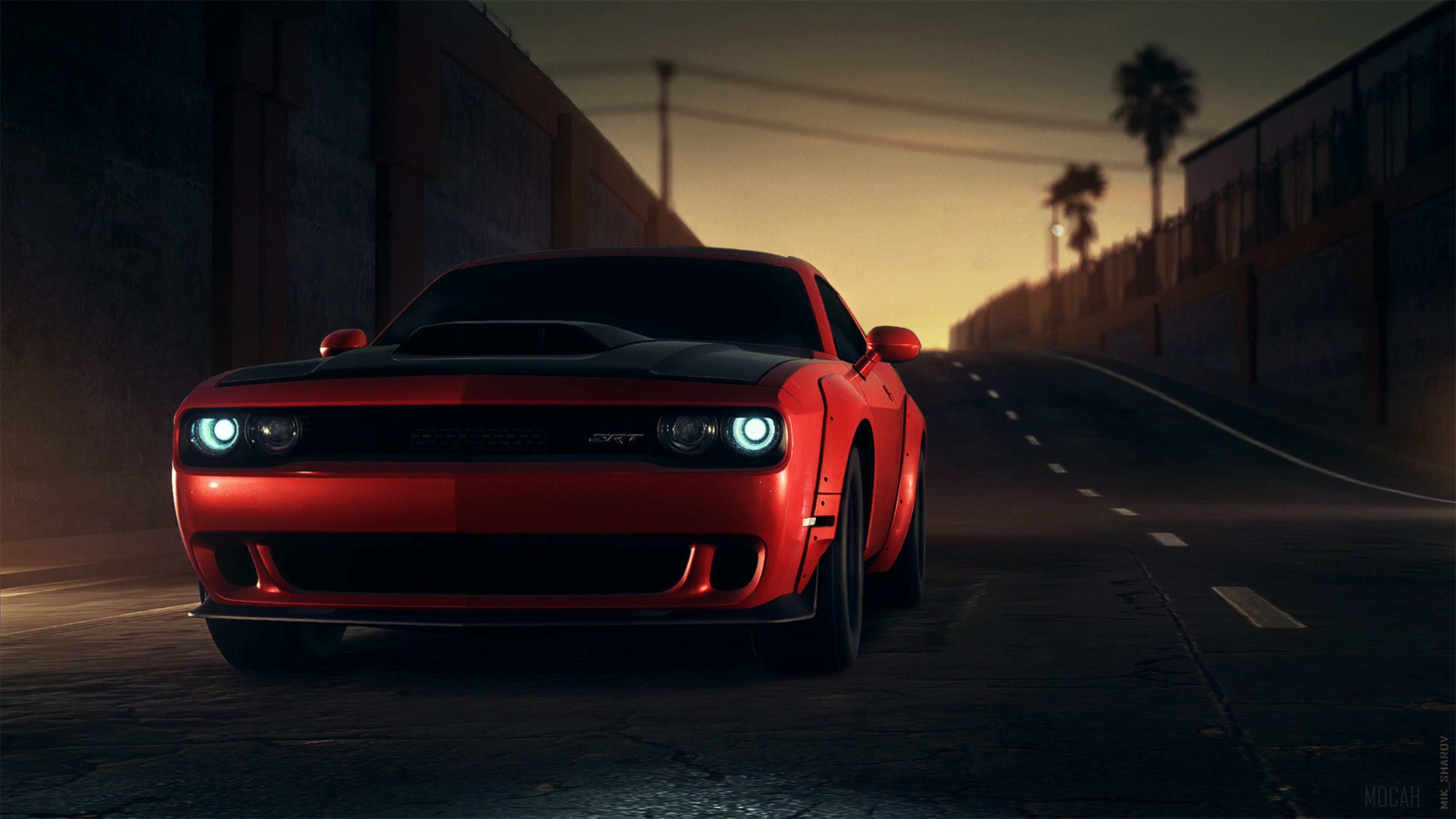Red Dodge Challenger Srt HD Wallpaper