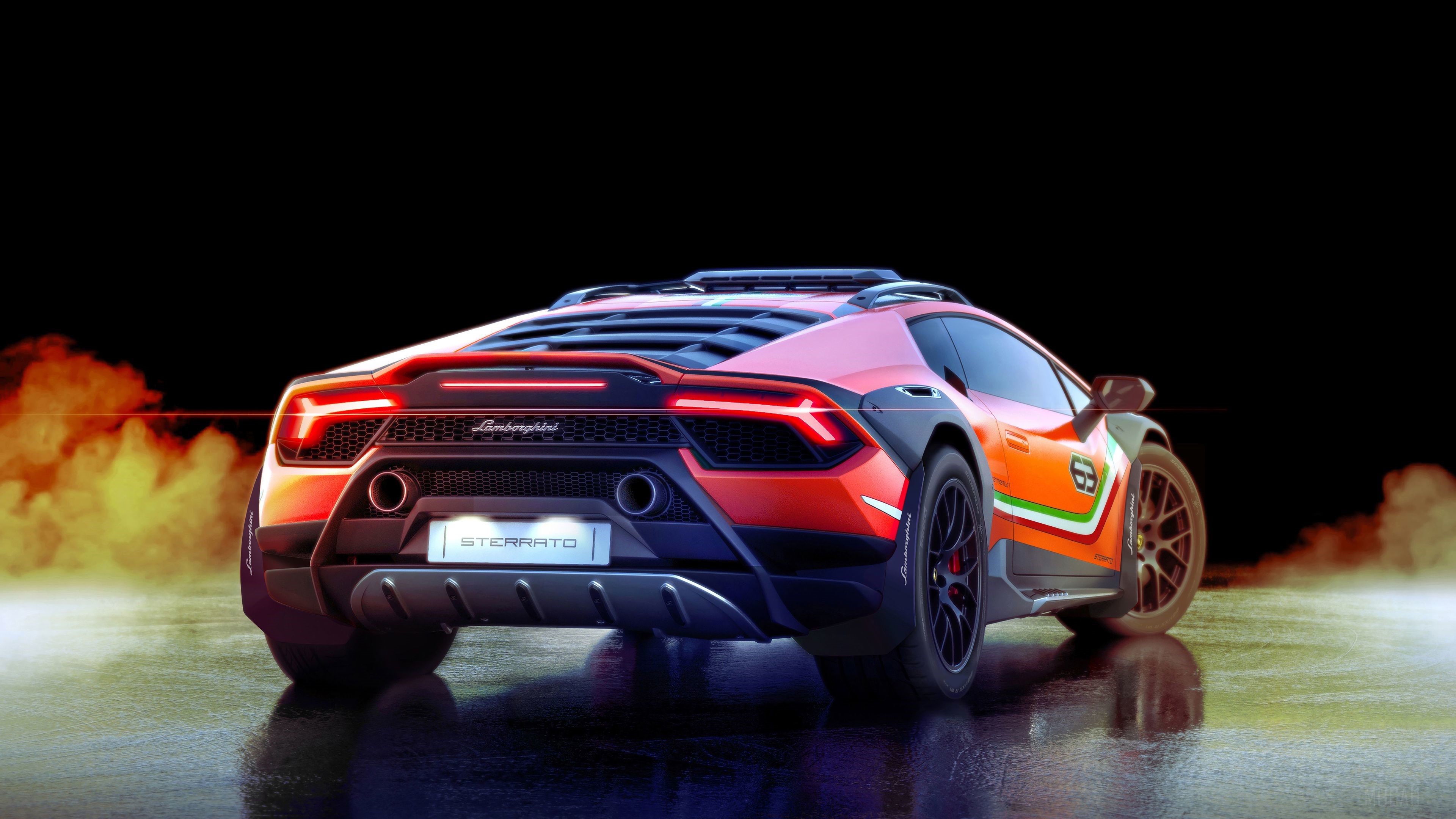Lamborghini Huracan Sterrato Concept 2019 Rear HD Wallpaper