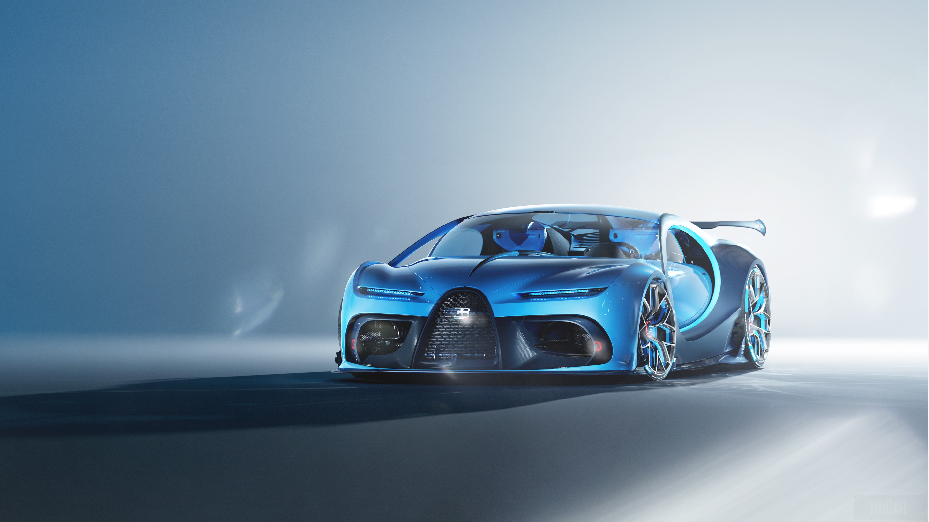 Blue Bugatti Chiron Super Sport 300+ 4K HD Wallpaper